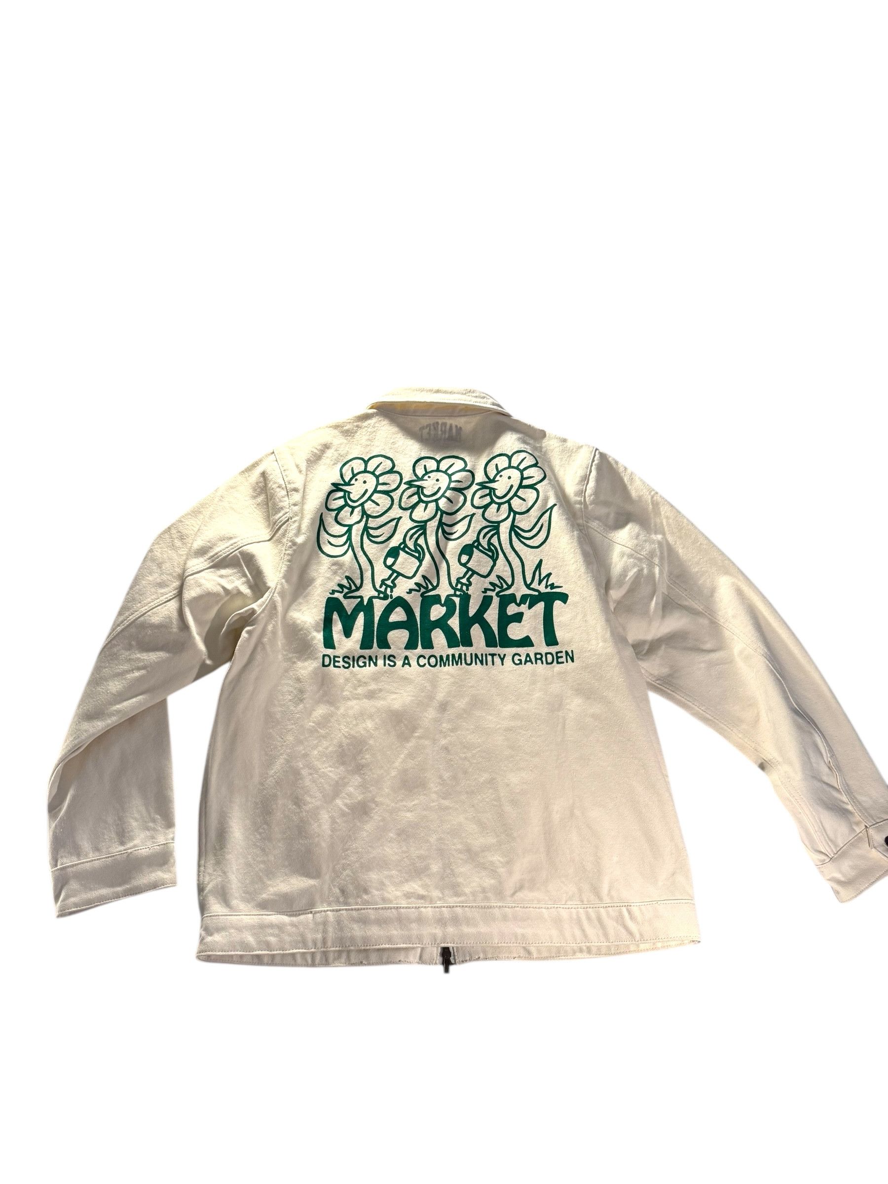 Market Market White Work Jacket with Graphic Size US XL / EU 56 / 4 - 2 Thumbnail