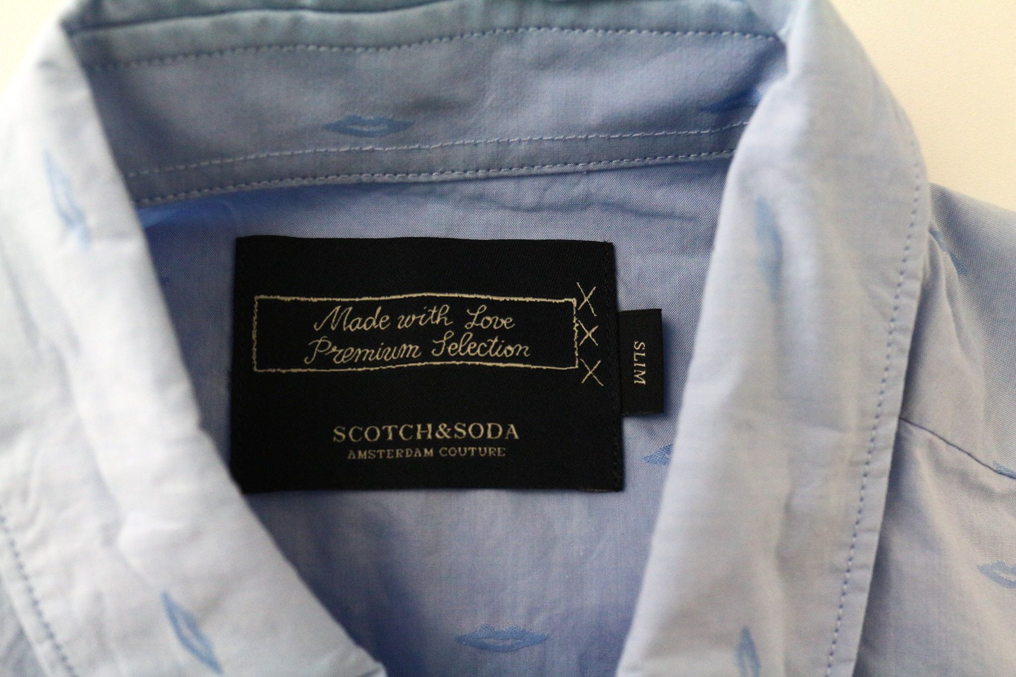 Scotch & Soda AMS COUTURE S Blue Cotton Patterned Long Sleeve Shirt 74392 Size US S / EU 44-46 / 1 - 5 Thumbnail