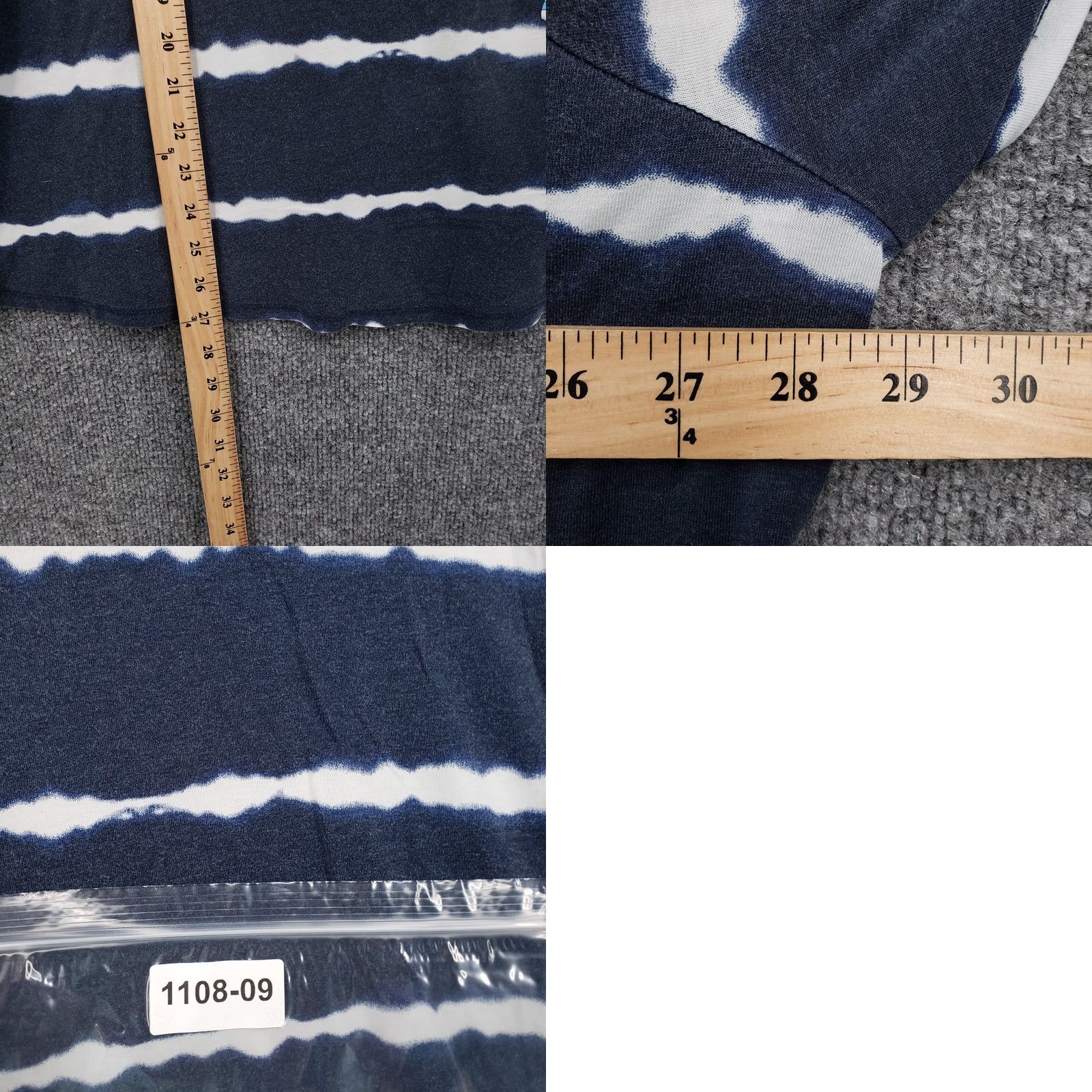 Avenue Avenue T-Shirt Womens 26W Plus Blue Life Is Better With Flip Flops Striped Tee Size 4XL / US 24-26 - 8 Thumbnail