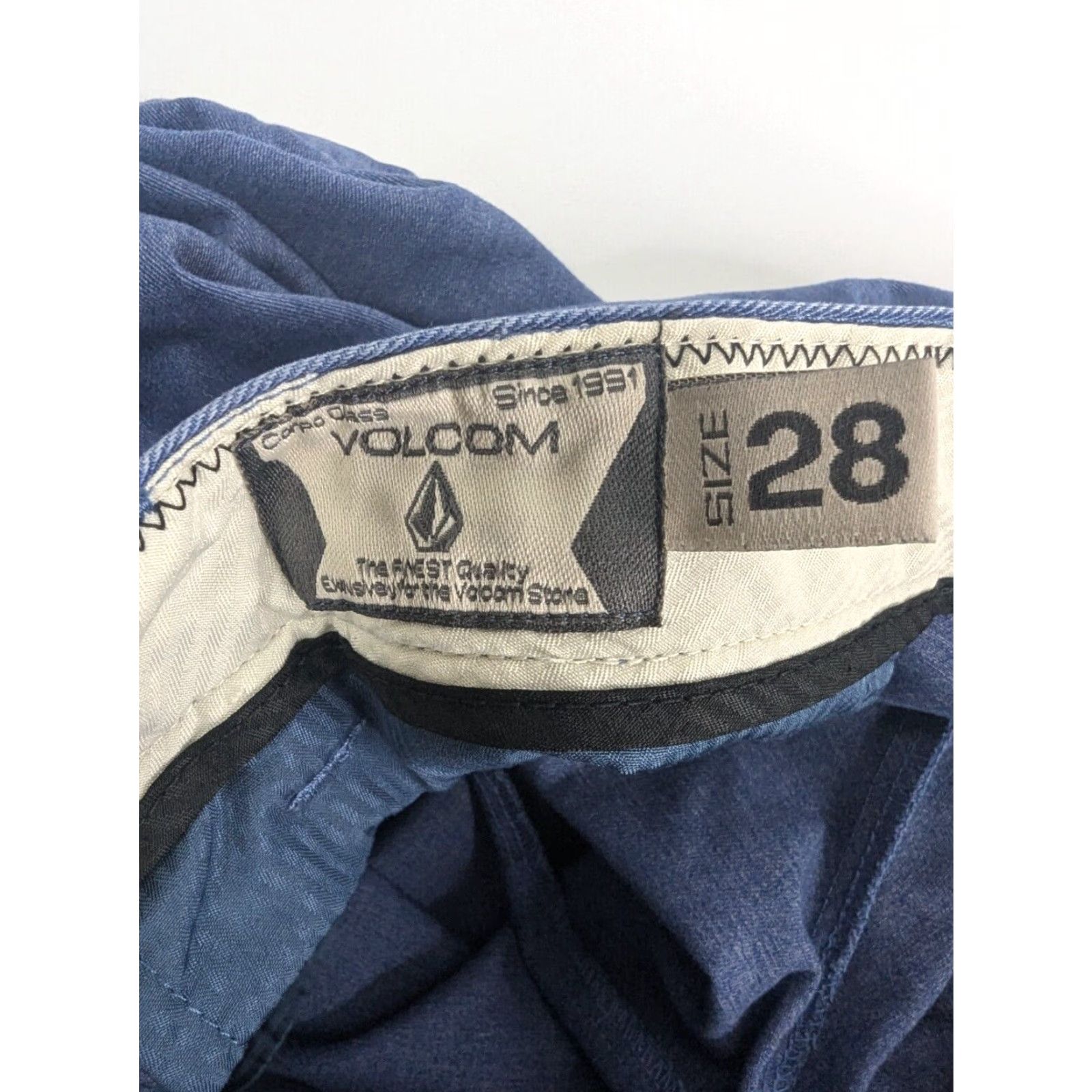 Volcom Volcom Shorts Men's 28 Blue Flat Front Chino Cargo Logo Pockets Regular - Outdoor Skater Casual Workwear Size US 28 / EU 44 - 6 Thumbnail