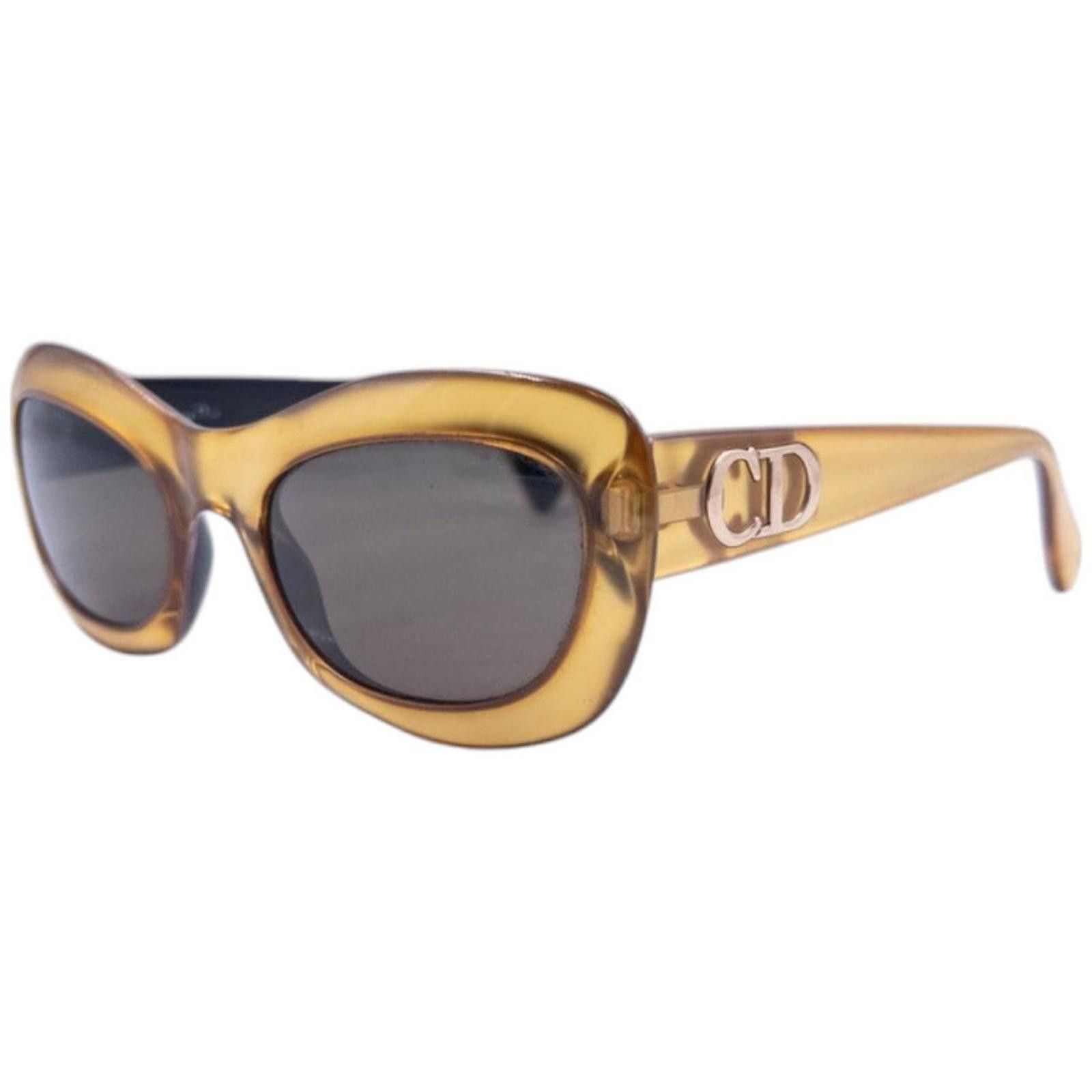 Dior Vintage Dior Gold Sunglasses Size ONE SIZE - 1 Thumbnail
