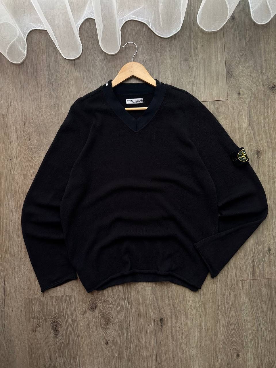 Stone Island × Vintage Vintage Stone Island Black Sweater Size US L / EU 52-54 / 3 - 17 Thumbnail