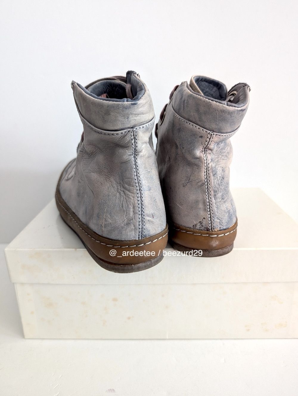 A1923 *NEW* INDIGO OIL CAVALLO HIGH SNEAKERS Size US 7 / IT 37 - 5 Thumbnail