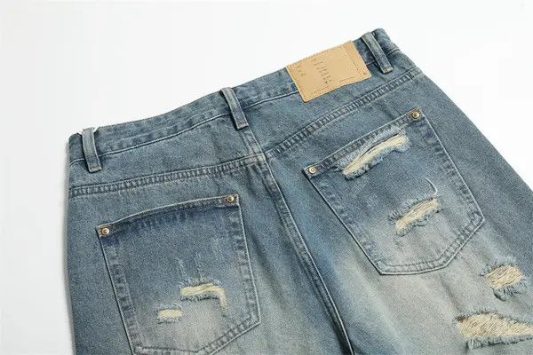 Japanese Brand VIBE American distressed men's vintage wrinkled ripped jeans Size US 32 / EU 48 - 6 Thumbnail