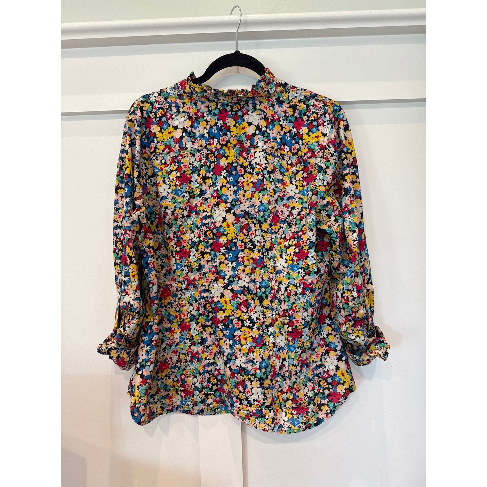Talbots Talbots Floral Button Down Lng Sleeve Ruffle Collar Blouse,M Size M / US 6-8 / IT 42-44 - 7 Thumbnail