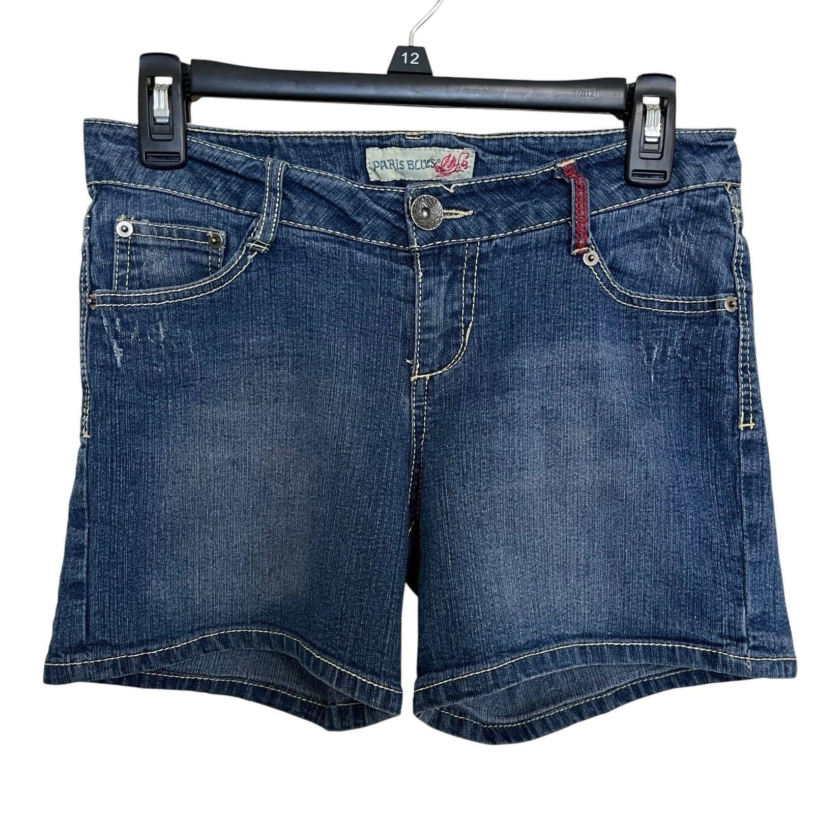 Vintage Paris Blues Vintage 90s Y2K Bermuda Denim Jean Shorts Size 3 Size 29" - 2 Thumbnail