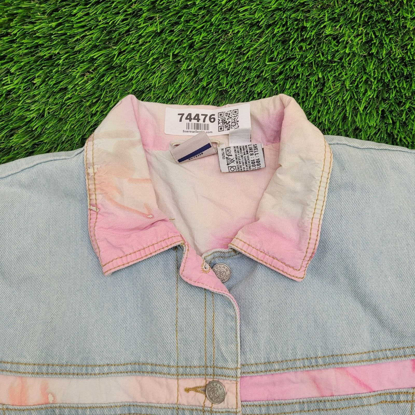 Ocean Pacific Vintage 90s OP Cropped Denim Jacket Womens Small 21x19 Baggy Size S / US 4 / IT 40 - 14 Thumbnail