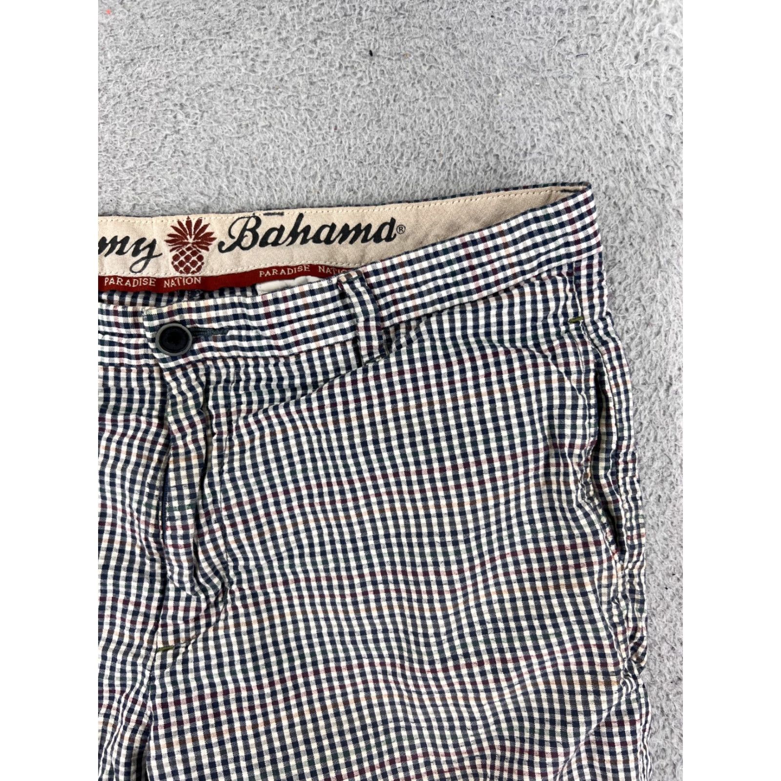 Tommy Bahama Tommy Bahama Shorts Men 33 Blue Red Green White Gingham Plaid 100% Cotton Size US 33 - 7 Thumbnail