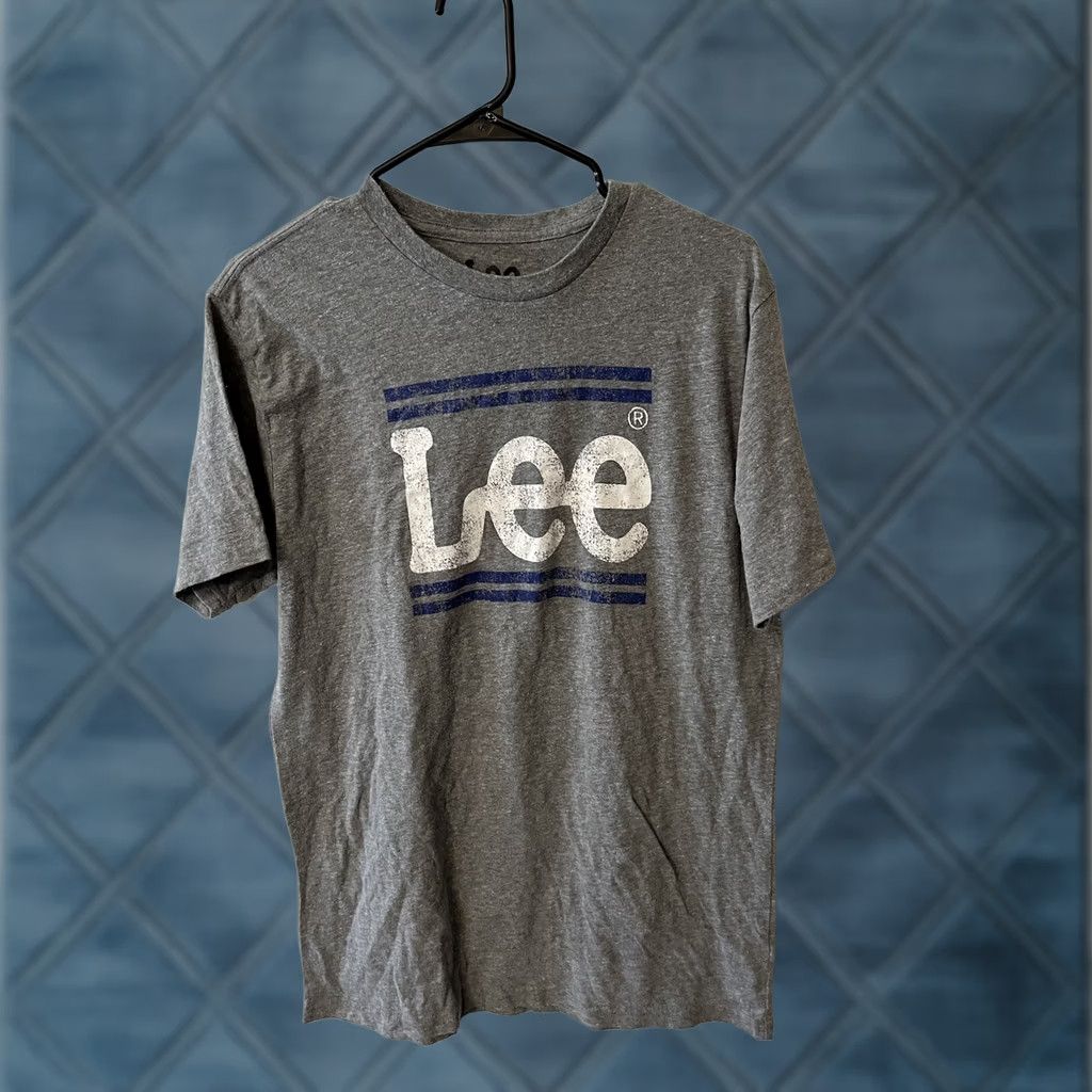 Lee Lee T-Shirt Men Medium Gray Cotton Crew Neck Short Sleeve Pullover Size US M / EU 48-50 / 2 - 1 Thumbnail