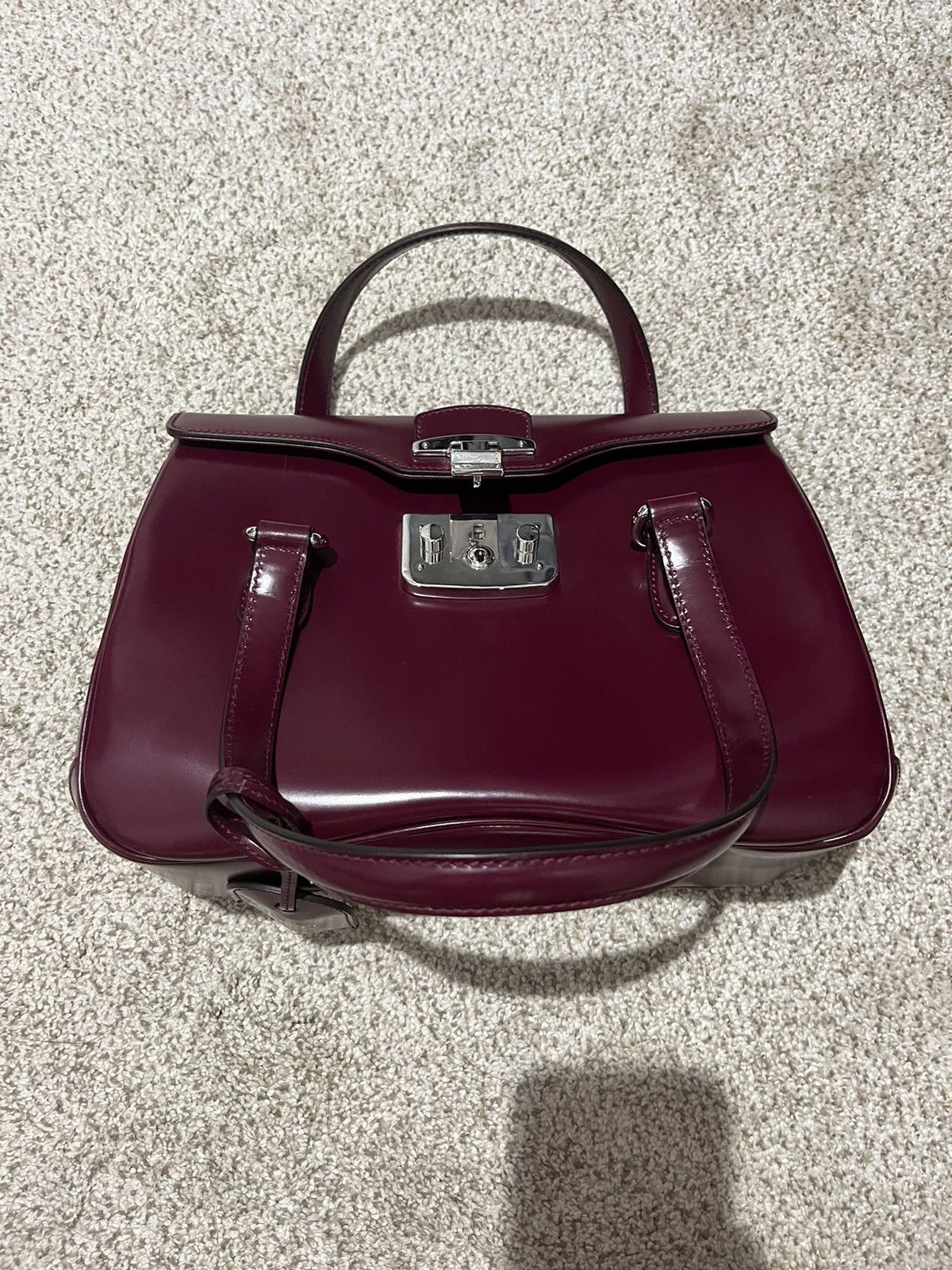 Gucci Gucci Burgundy Lady Lock Handbag Size ONE SIZE - 1 Thumbnail