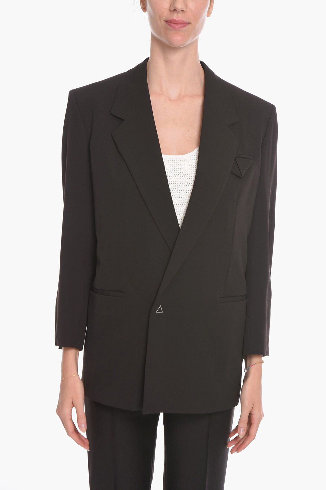 image of Bottega Veneta Og1Mm0124 Blazer In Brown, Women's (Size Small)