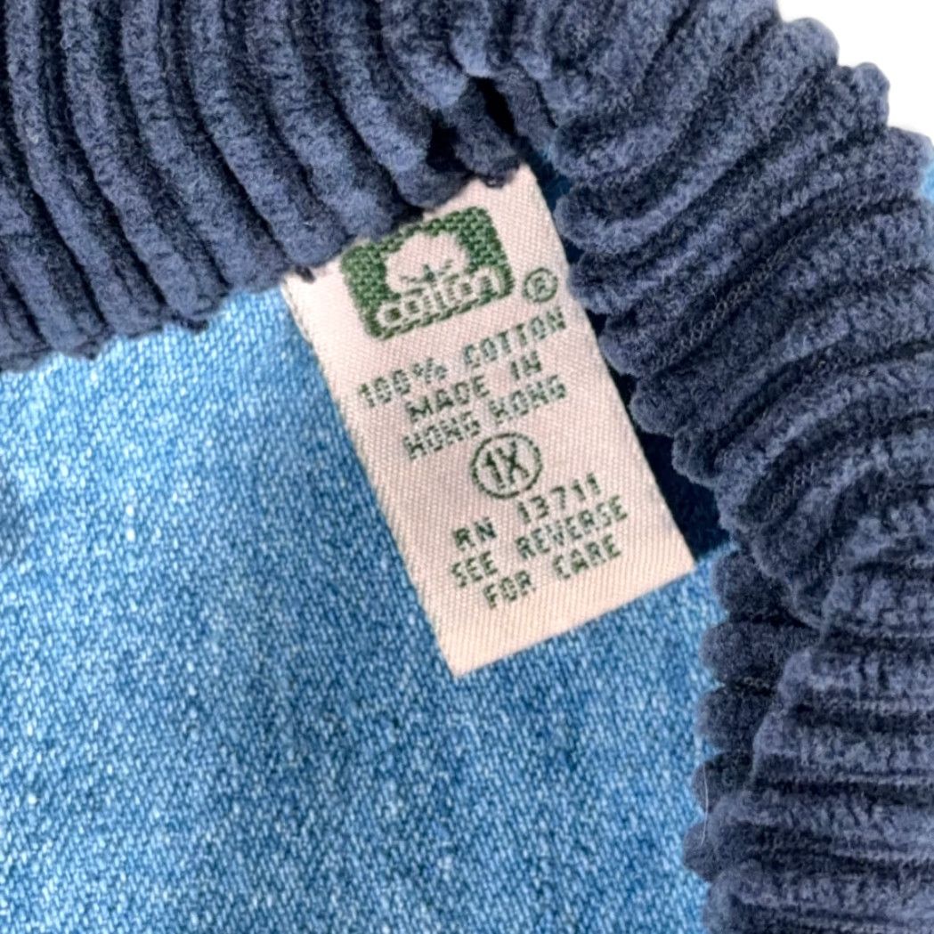 Denime VINTAGE Marsh Landing Chore Coat Womens XL Blue Denim Corduroy 90s Jacket Size XL / US 12-14 / IT 48-50 - 6 Thumbnail