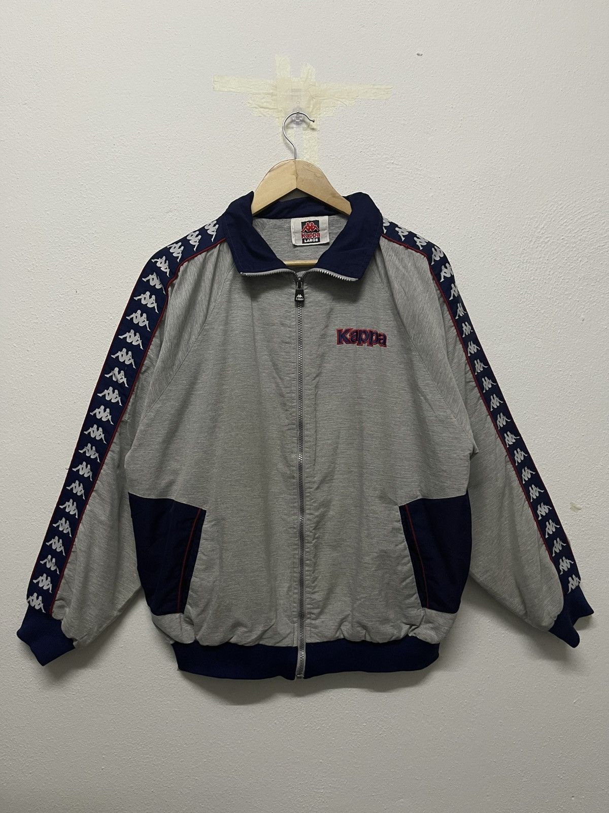 Kappa × Vintage 90s KAPPA SIDETAPE TRACKTOP LIGHT JACKET OG DESIGN Size US L / EU 52-54 / 3 - 1 Thumbnail