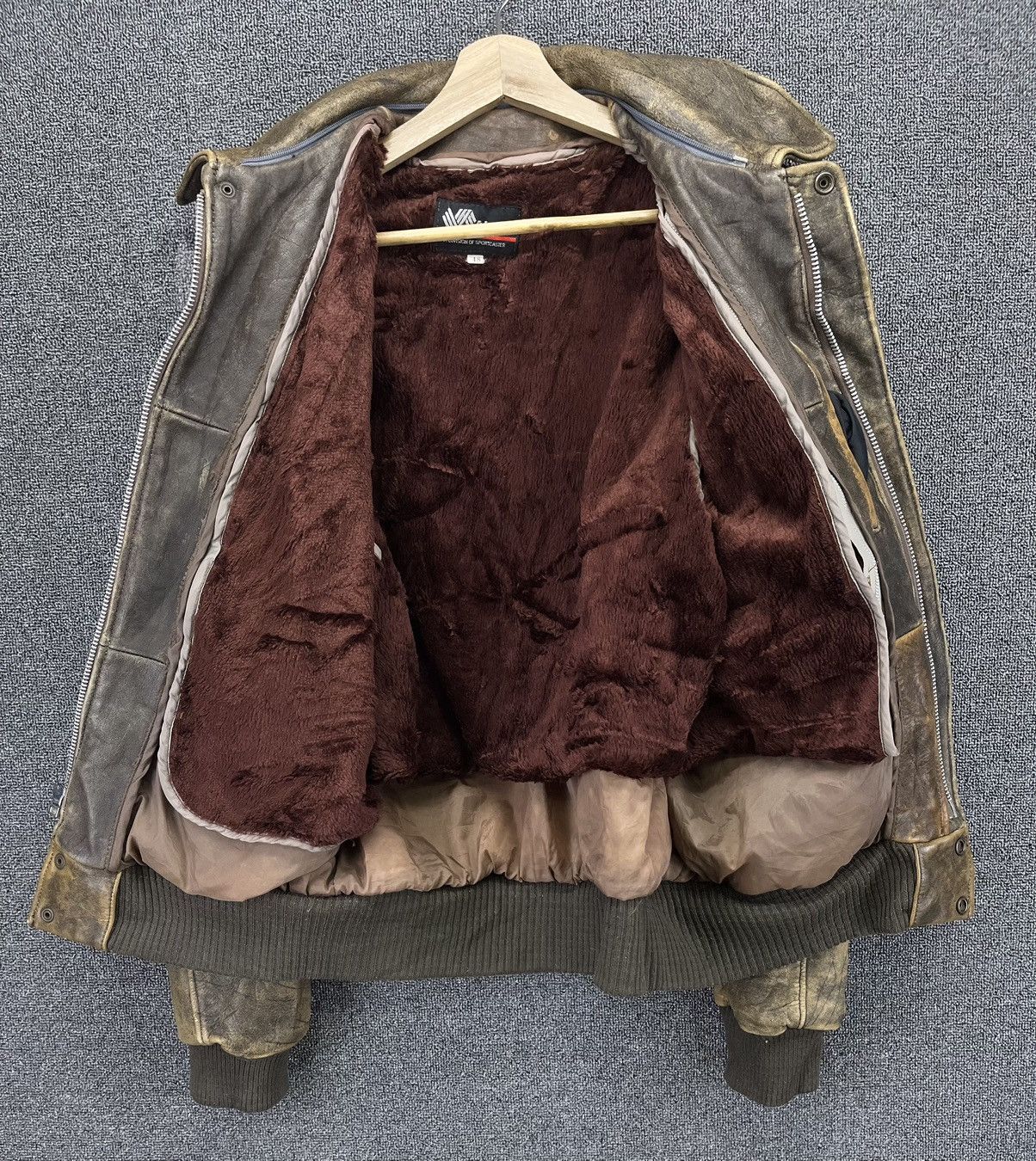 Alpha Industries × Vintage Vintage 90s Alpha Trashed Leather Jacket Size US M / EU 48-50 / 2 - 6 Thumbnail