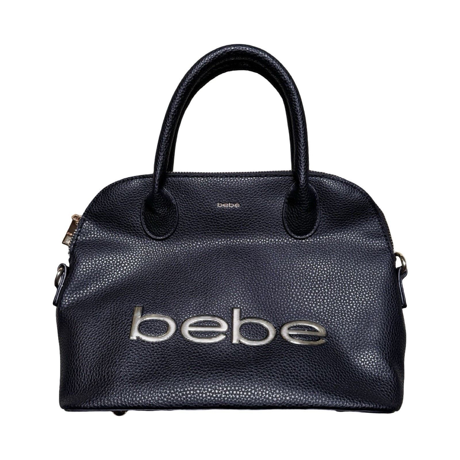 Bebe BEBE Logo Crossbody Handbag Purse Black Pebbled Leather Size ONE SIZE - 1 Thumbnail