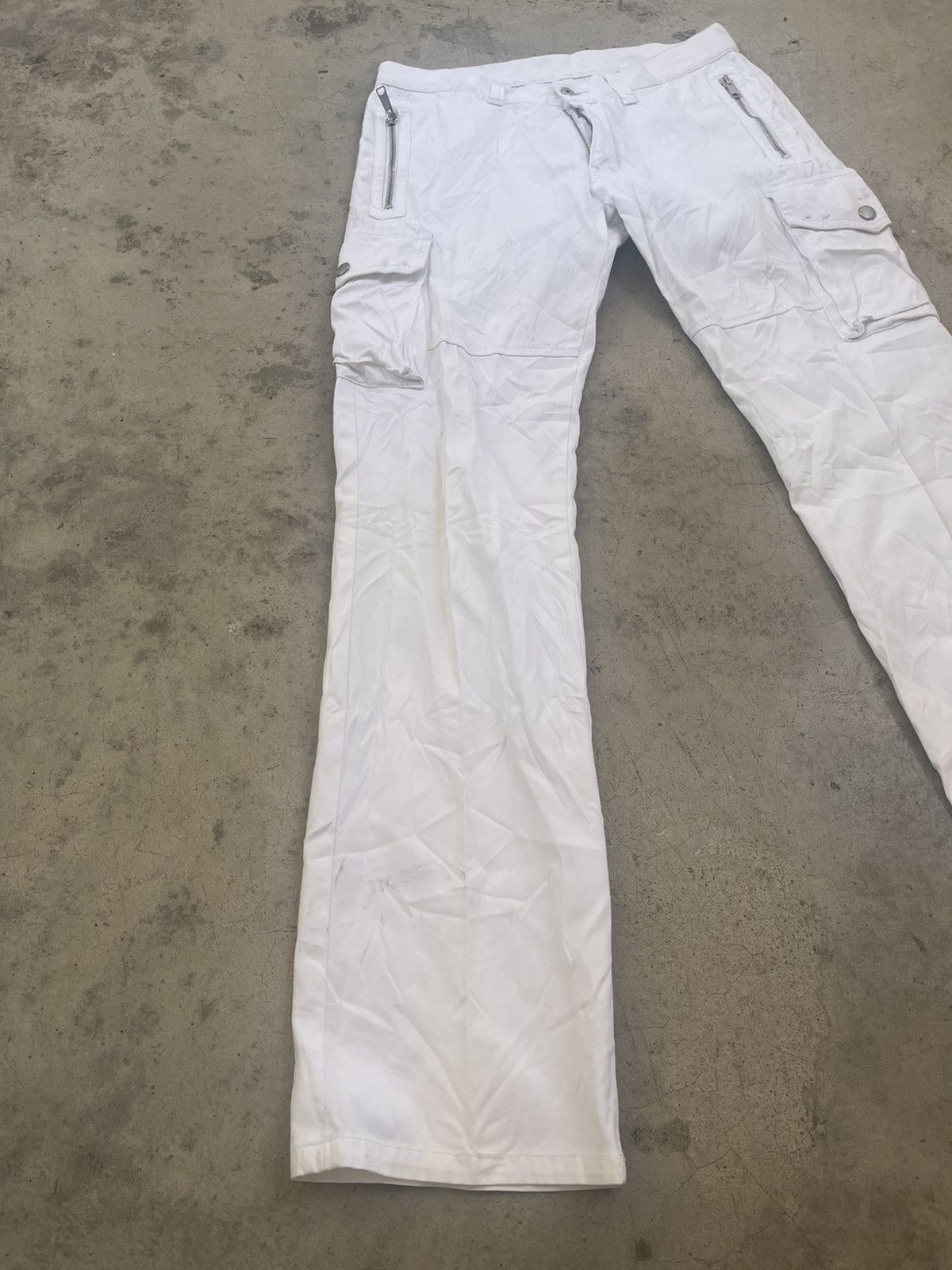 Hedi Slimane Men's Tenoras Culzture Uomo White Side Pocket Pants Size US 34 / EU 50 - 3 Thumbnail
