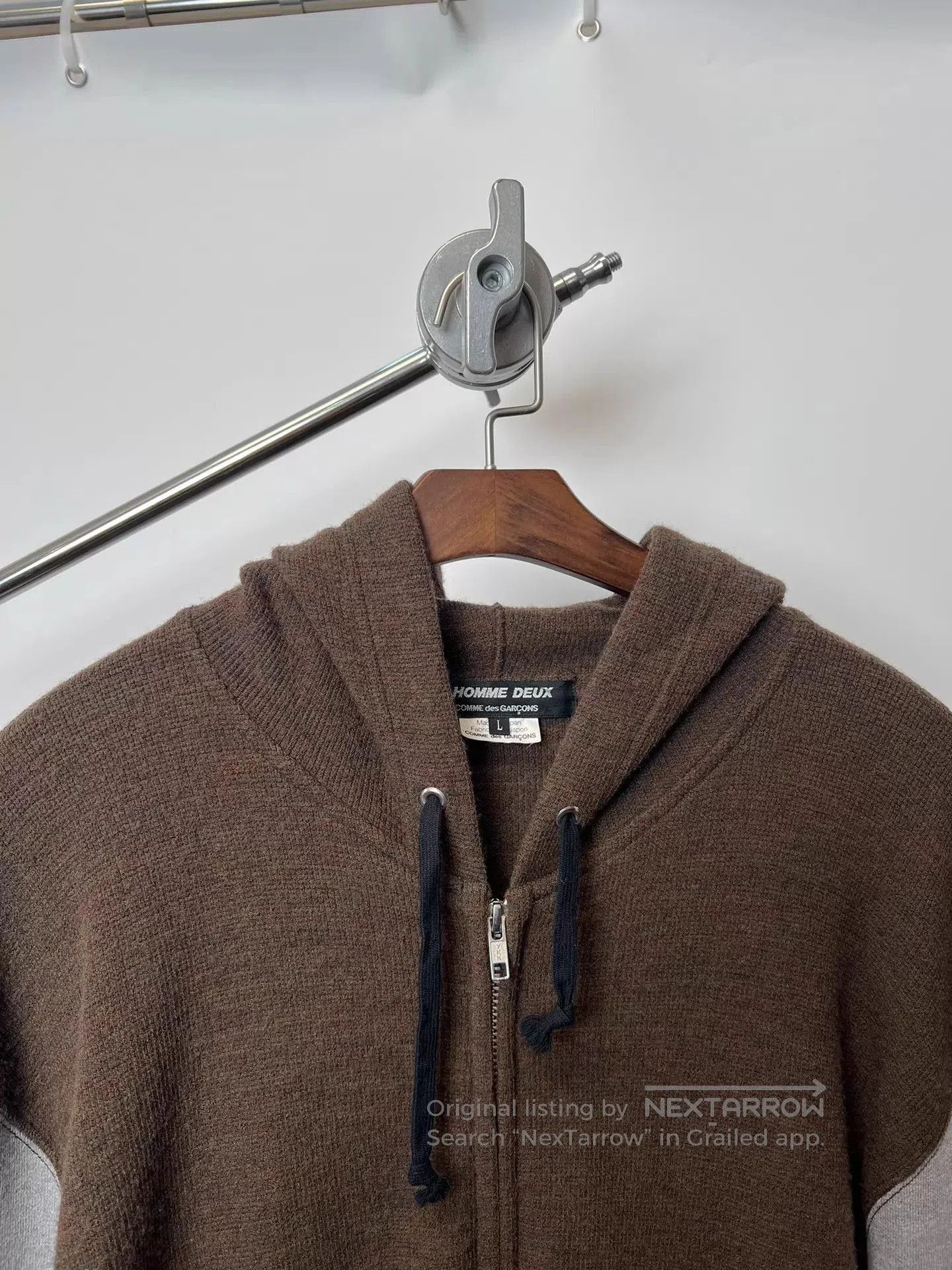 Comme des Garcons Multi-Color Zip-Up Hoodie with Contrast Sleeves. Size US L / EU 52-54 / 3 - 3 Thumbnail