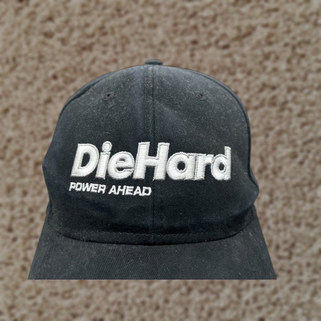 Vintage DieHard Power Ahead Hat Cap Strap Back Adult One Size Black 100% Cotton Battery Size ONE SIZE - 1 Thumbnail