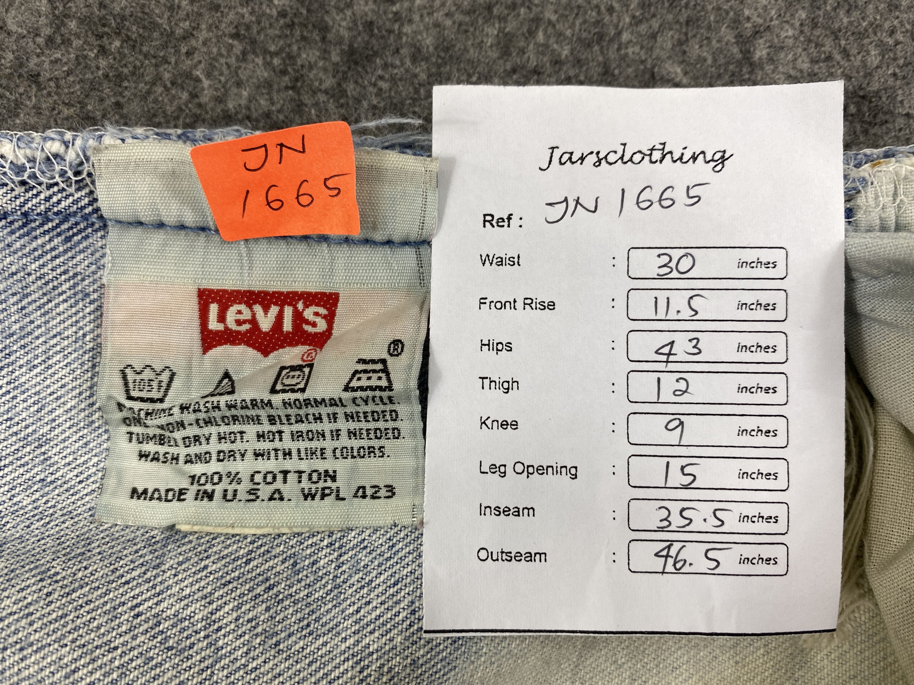Levi's Ripped Light Wash Vintage Levi's 501 USA 30x35.5 -JN1665 Size US 30 / EU 46 - 8 Thumbnail