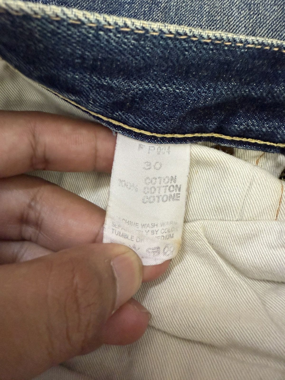 Japanese Brand DENIM PORKY’S JAPAN REDLINE SELVEDGE DISTRESSED JEANS Size US 27 - 19 Thumbnail