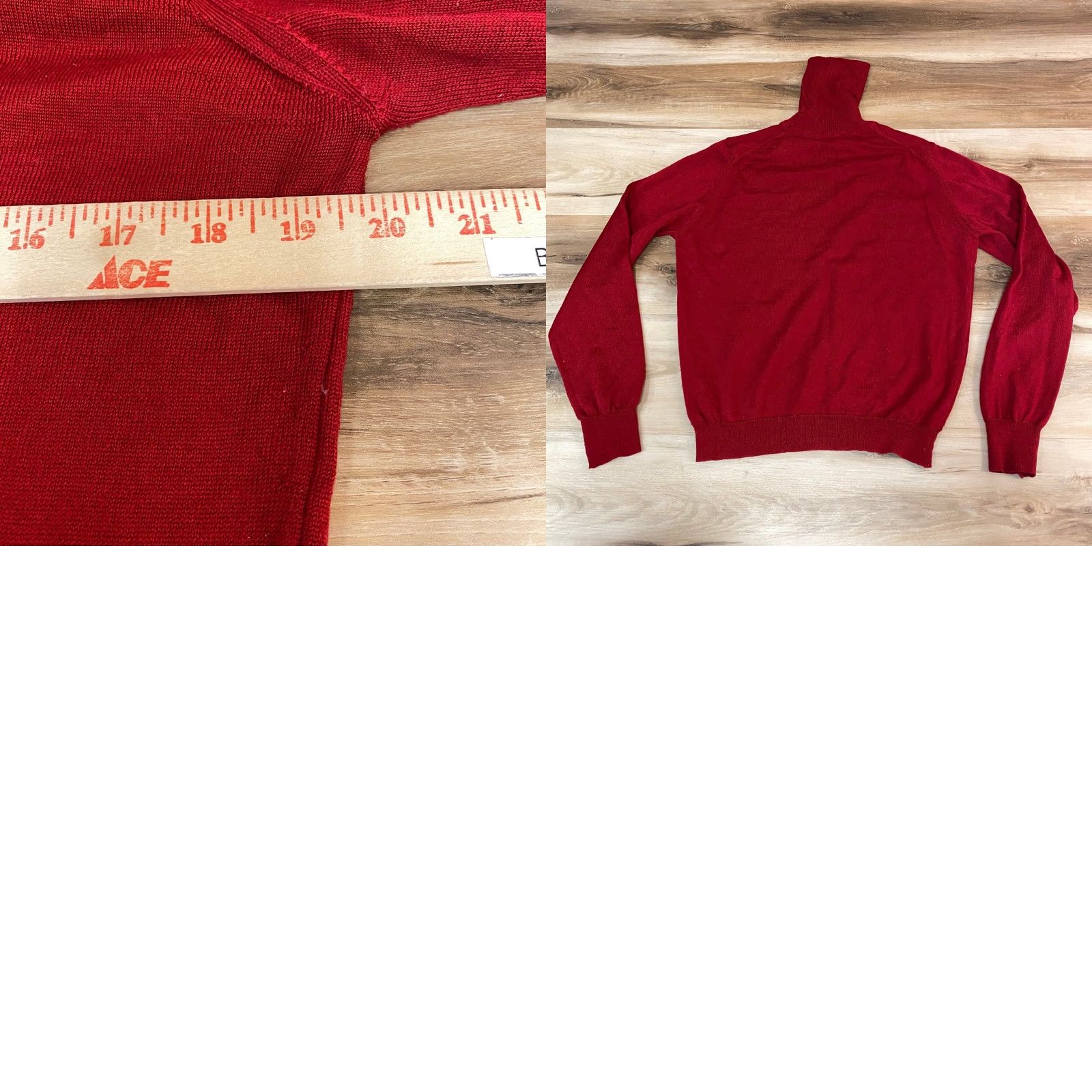 Bloomingdale's VINTAGE Bloomingdale's Turtleneck Sweater Mens M Red 100% Wool Knit Pullover Long Sleeve Woolen Ivy League Classic Fall Winter Men Size US M / EU 48-50 / 2 - 8 Thumbnail