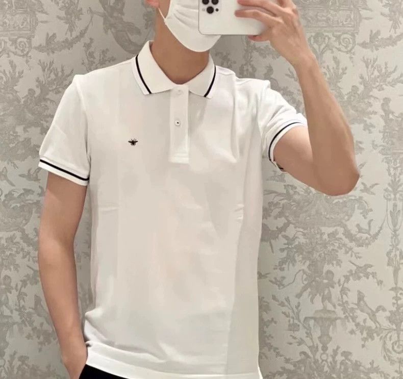 Dior Dior White little bee embroidered cotton short-sleeved Polo Size US S / EU 44-46 / 1 - 9 Thumbnail