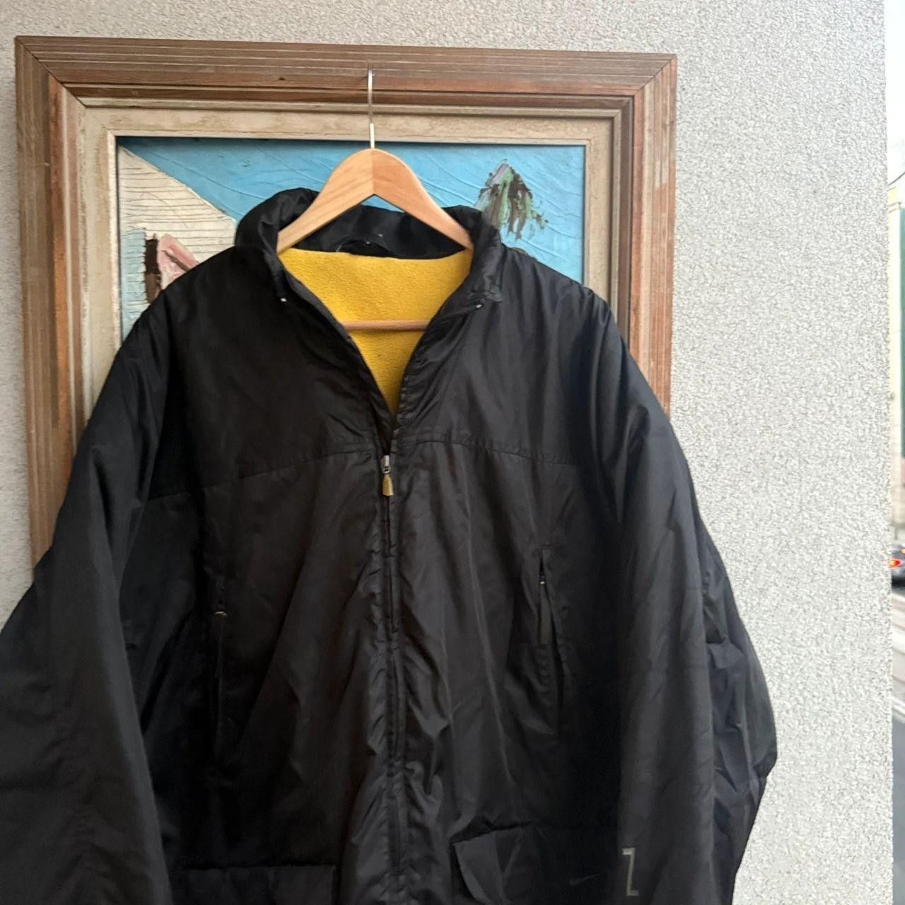 Nike Nike Vintage 90s Jacket Black Yellow Retro Spellout Size US XL / EU 56 / 4 - 3 Thumbnail