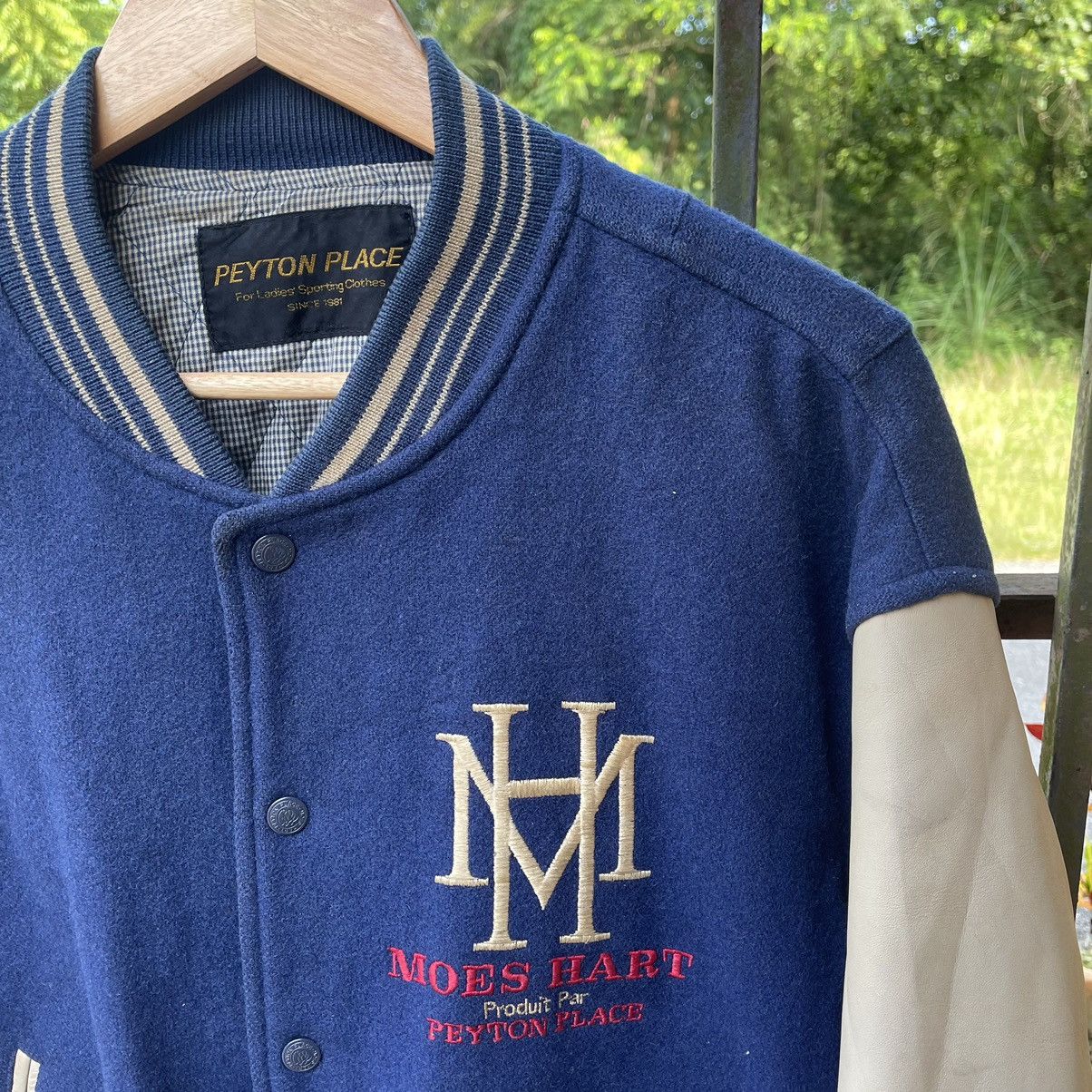 Japanese Brand 🔥🔥🇯🇵Peyton Place Sleeves Leather Heavy Wool Varsity Jacket Size M / US 6-8 / IT 42-44 - 5 Thumbnail