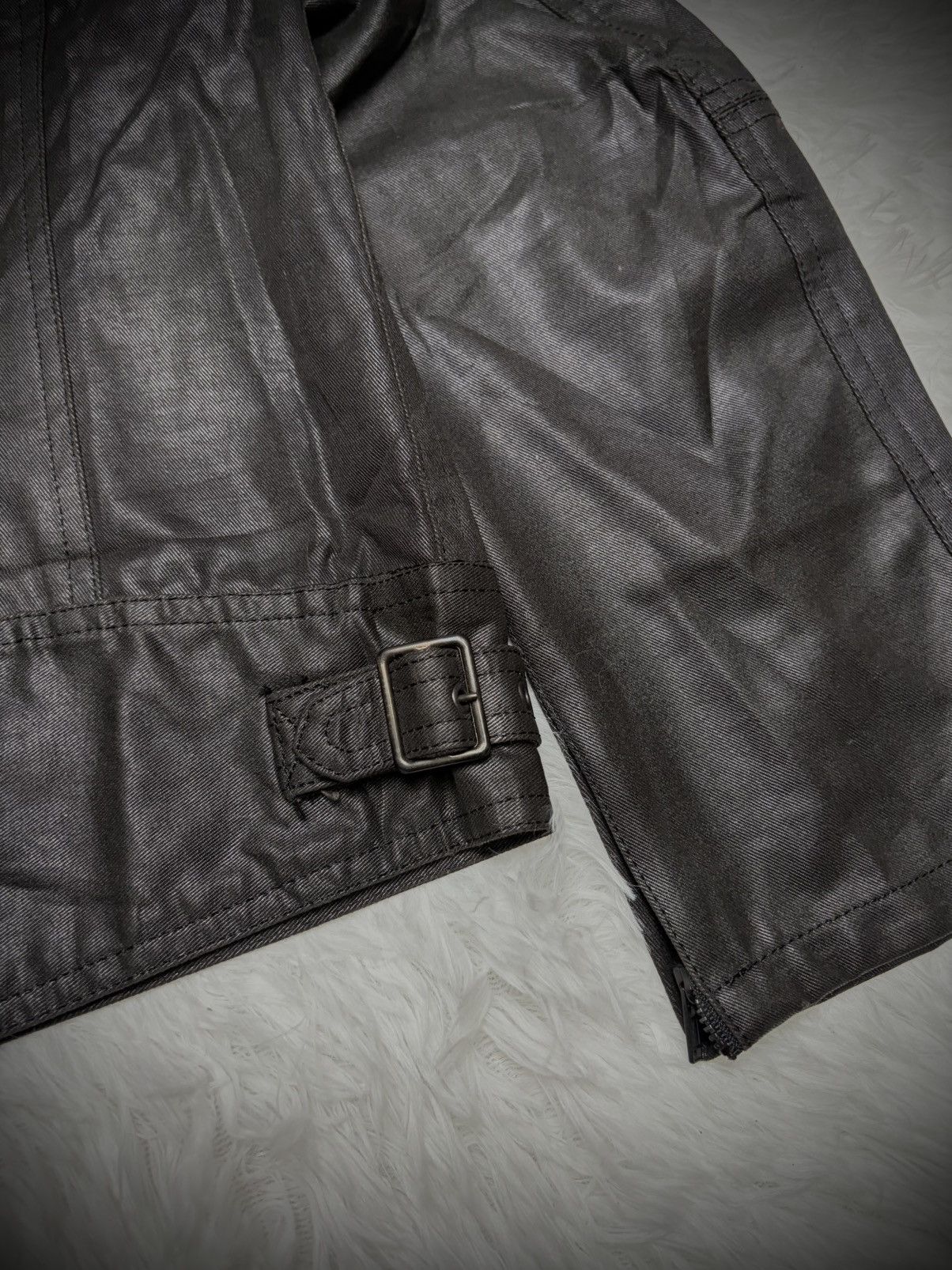 Japanese Brand Rare 2000s Schlussel biker waxed denim jacket vkei Size US M / EU 48-50 / 2 - 8 Thumbnail
