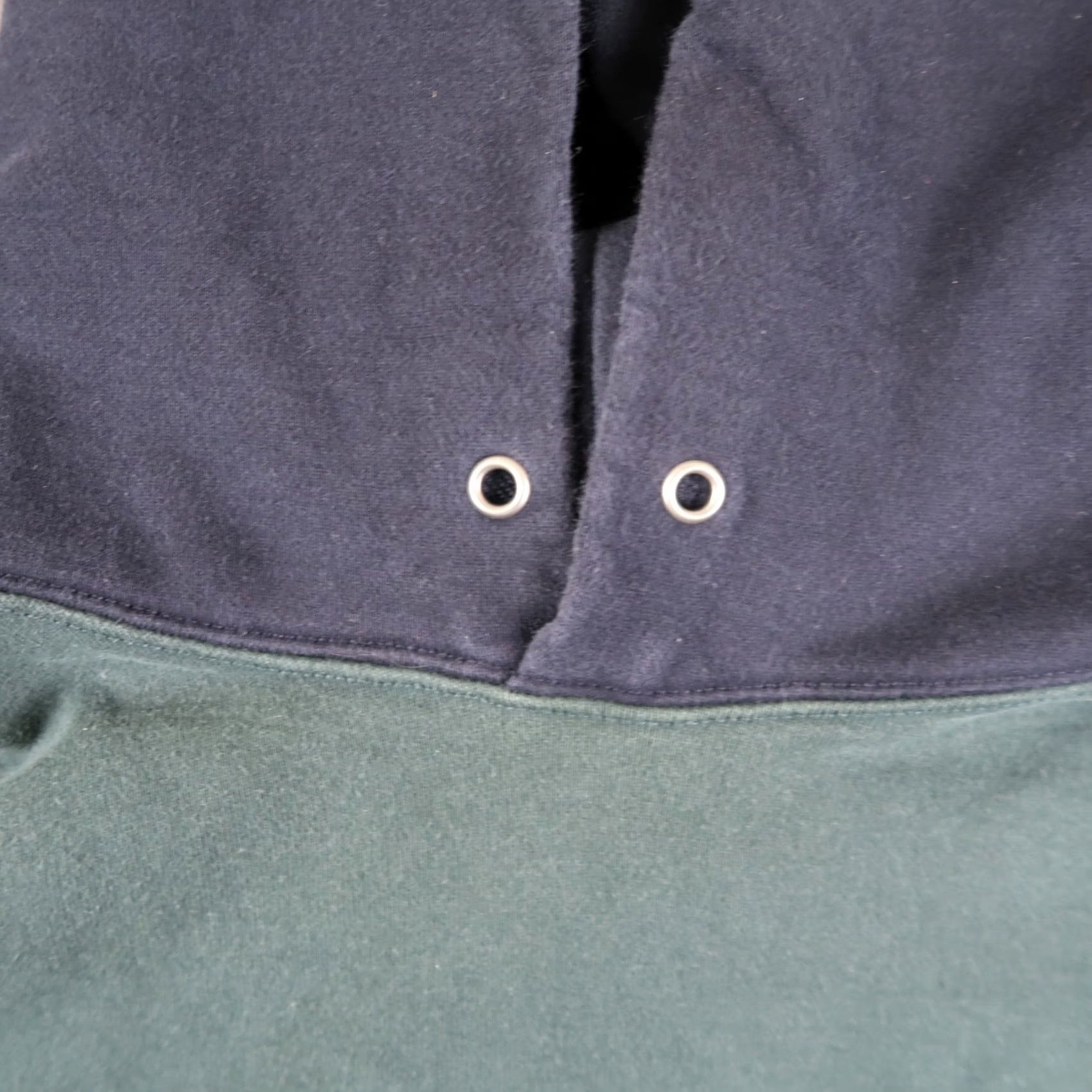 Uniqlo VINTAGE Uniqlo Hoodie Mens XL Blue Green Two Tone Sweatshirt French Terry Cotton Size US XL / EU 56 / 4 - 3 Thumbnail