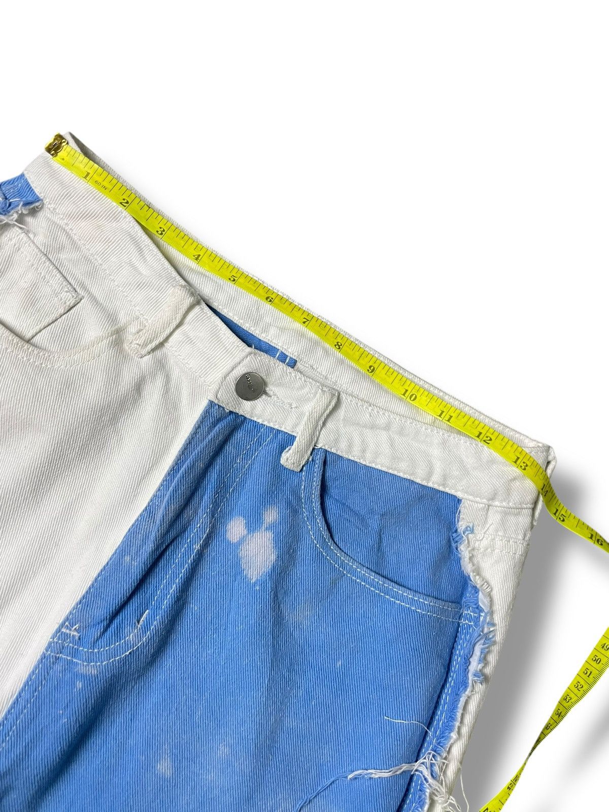 Designer × Shein SHEIN Brand Patchwork Straight Cut Jeans (87) Size US 27 - 7 Thumbnail