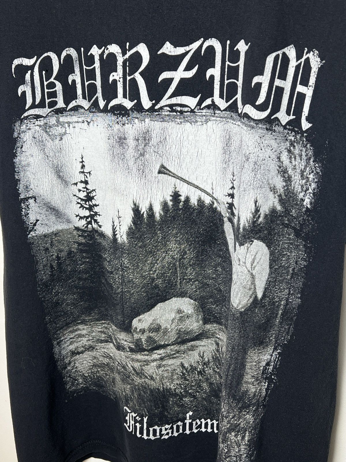 Band Tees burzum filosofem y2k black metal t shirt m-l Size US L / EU 52-54 / 3 - 3 Thumbnail