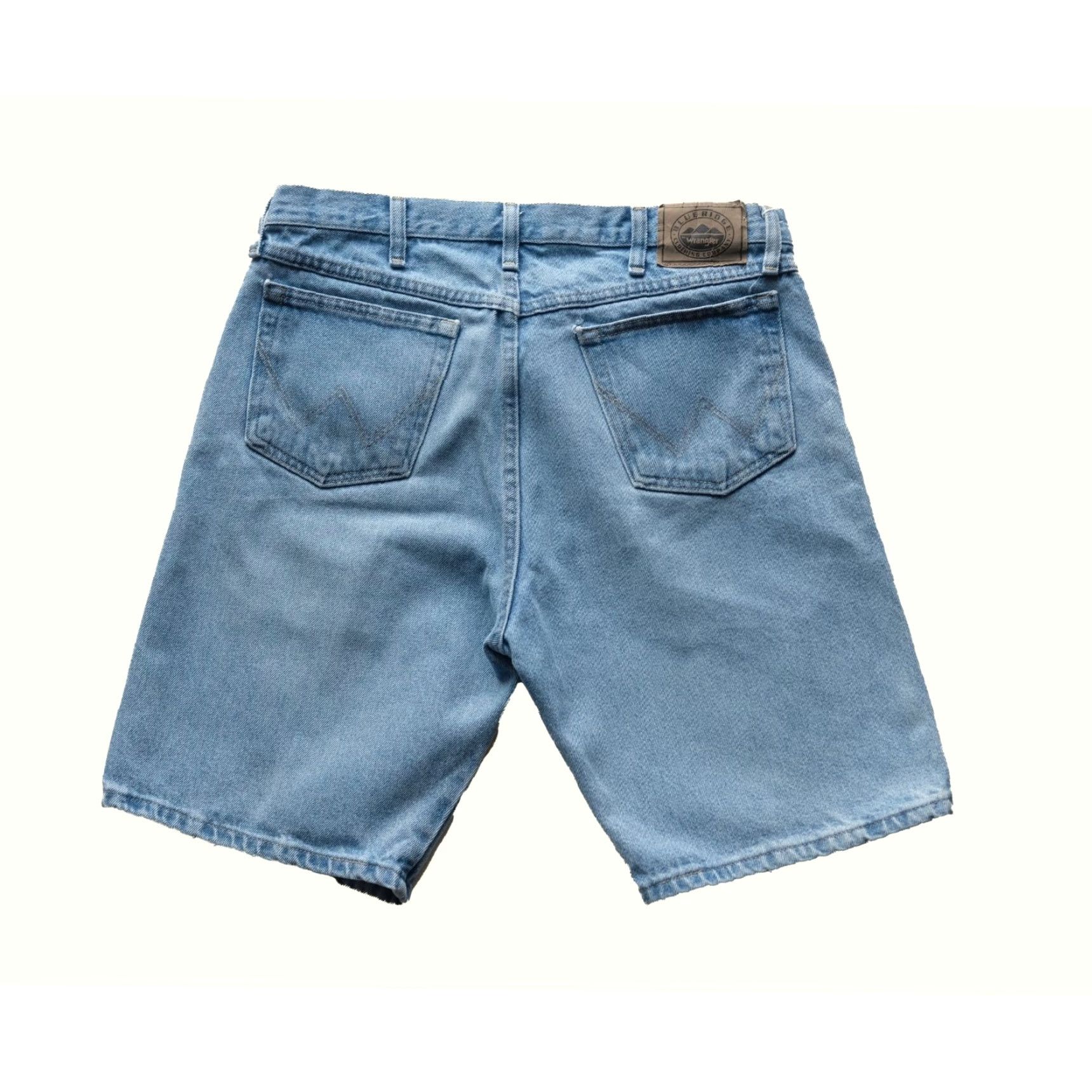Wrangler VINTAGE Wrangler Denim Shorts Men 34" Waist 21" Inseam 10" Inseam 90s Biker 5-Pocket Blue Cotton Light Wash Casual Workwear Vacation Size 34 Mens Size US 34 / EU 50 - 2 Thumbnail