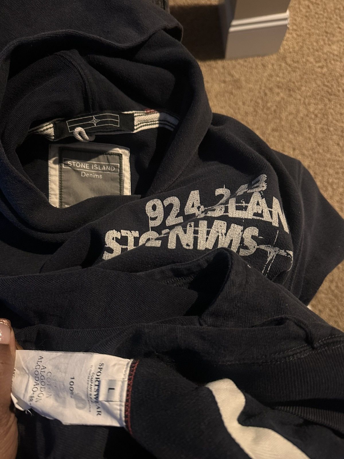 Stone Island Stone Island Denim Collection Hoodie Size US L / EU 52-54 / 3 - 5 Thumbnail