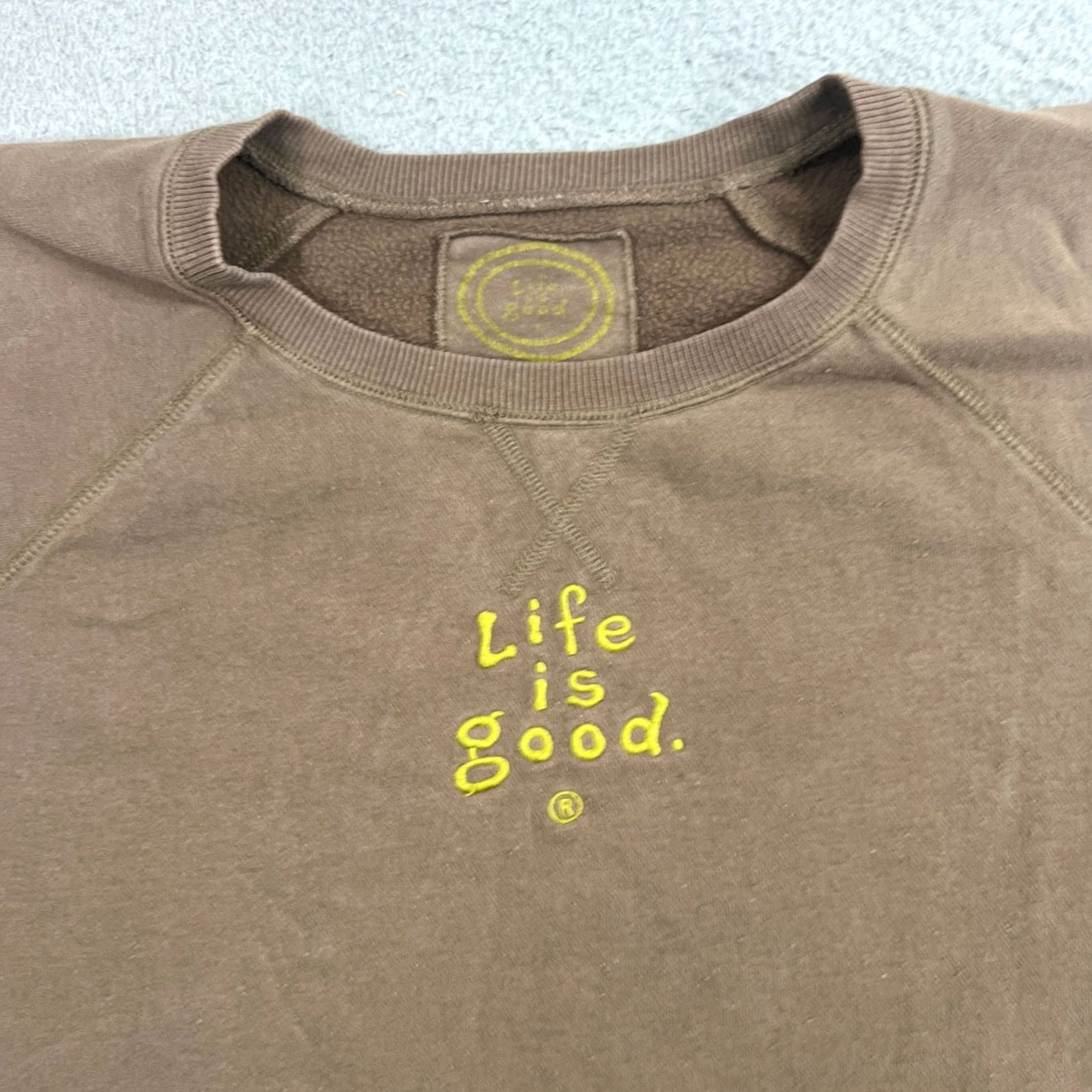 Life is Good Life is Good Shirt Womens L Brown Sweatshirt Crewneck Flower Size L / US 10 / IT 46 - 3 Thumbnail
