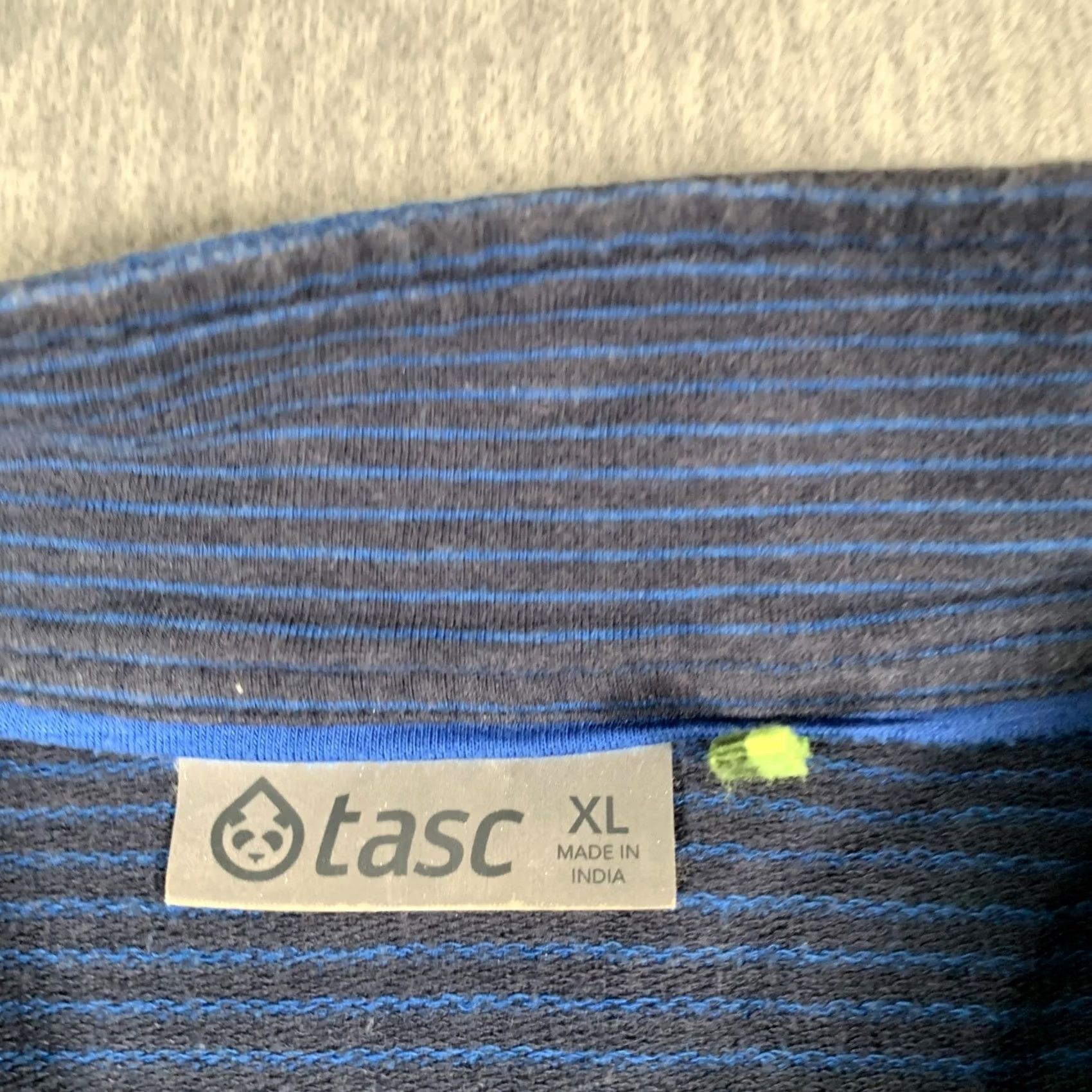 Vintage Tasc Performance Mens XL Blue Striped Quarter Zip Bamboo Blend Pullover Sweater Size US XL / EU 56 / 4 - 4 Thumbnail
