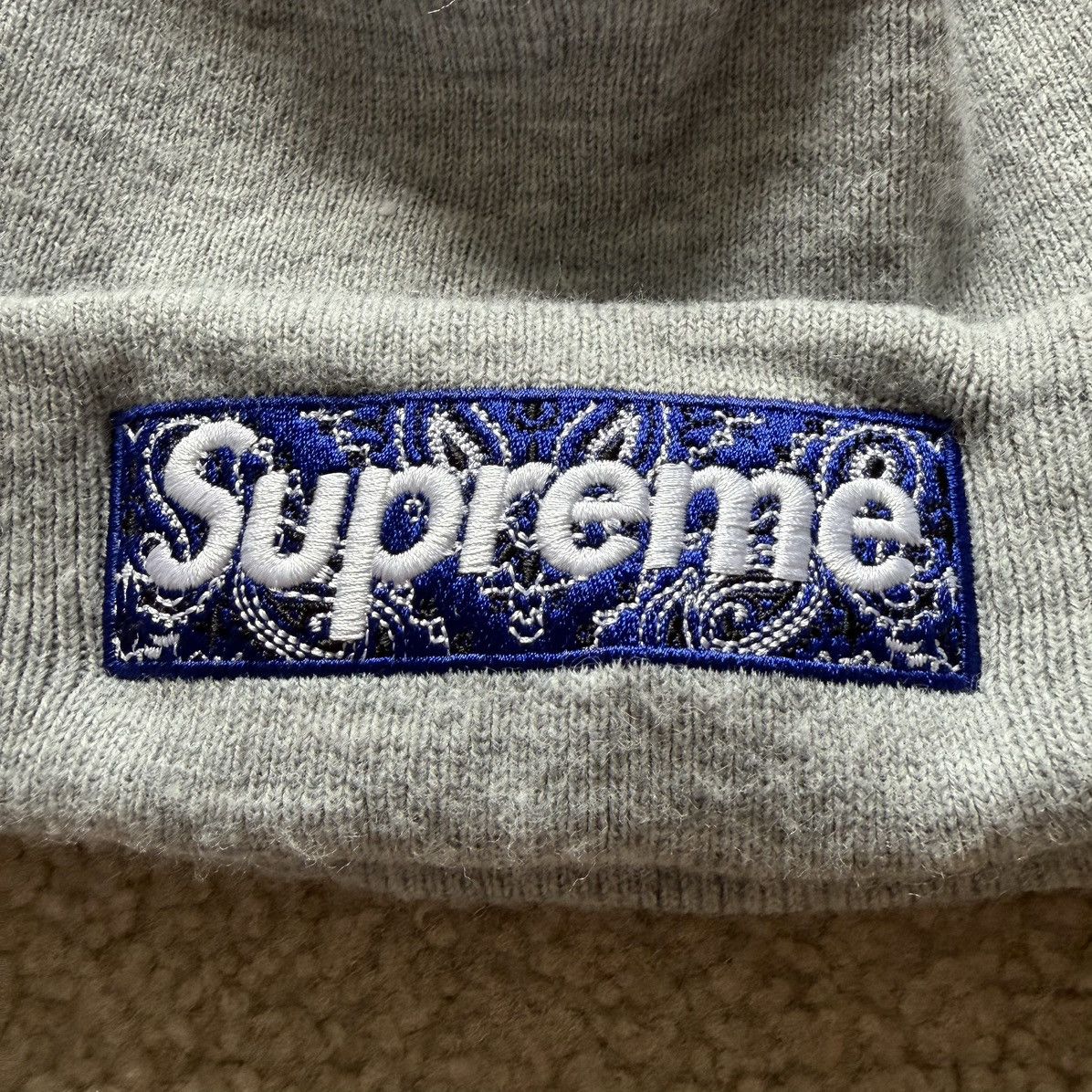 New Era × Supreme Supreme x New Era Box Logo Beanie - Grey Size ONE SIZE - 2 Thumbnail
