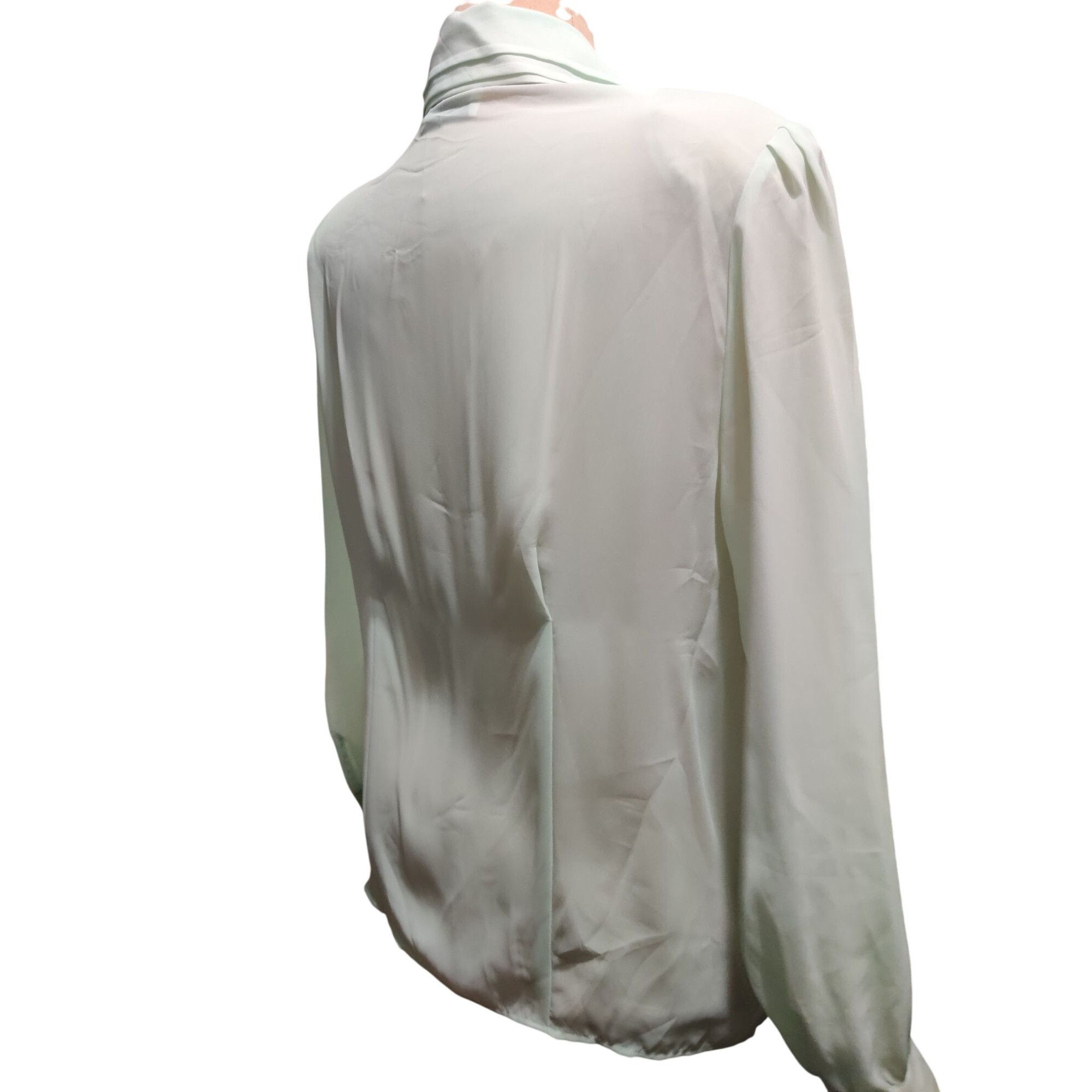Vintage Vintage Plus Size 18 Mint Green Blouse Double Breasted Butto Size XXL / US 16-18 / IT 52-54 - 11 Thumbnail
