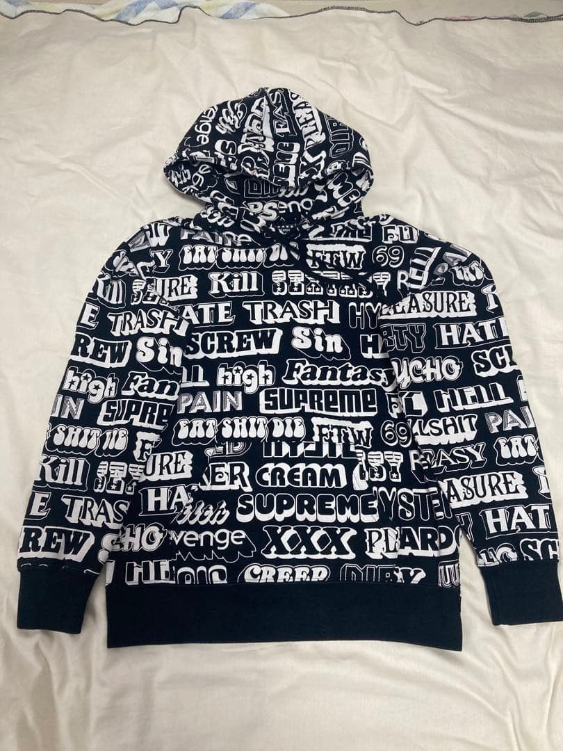 Hysteric Glamour × Supreme Collab Allover Logo Hoodie Size US S / EU 44-46 / 1 - 2 Thumbnail