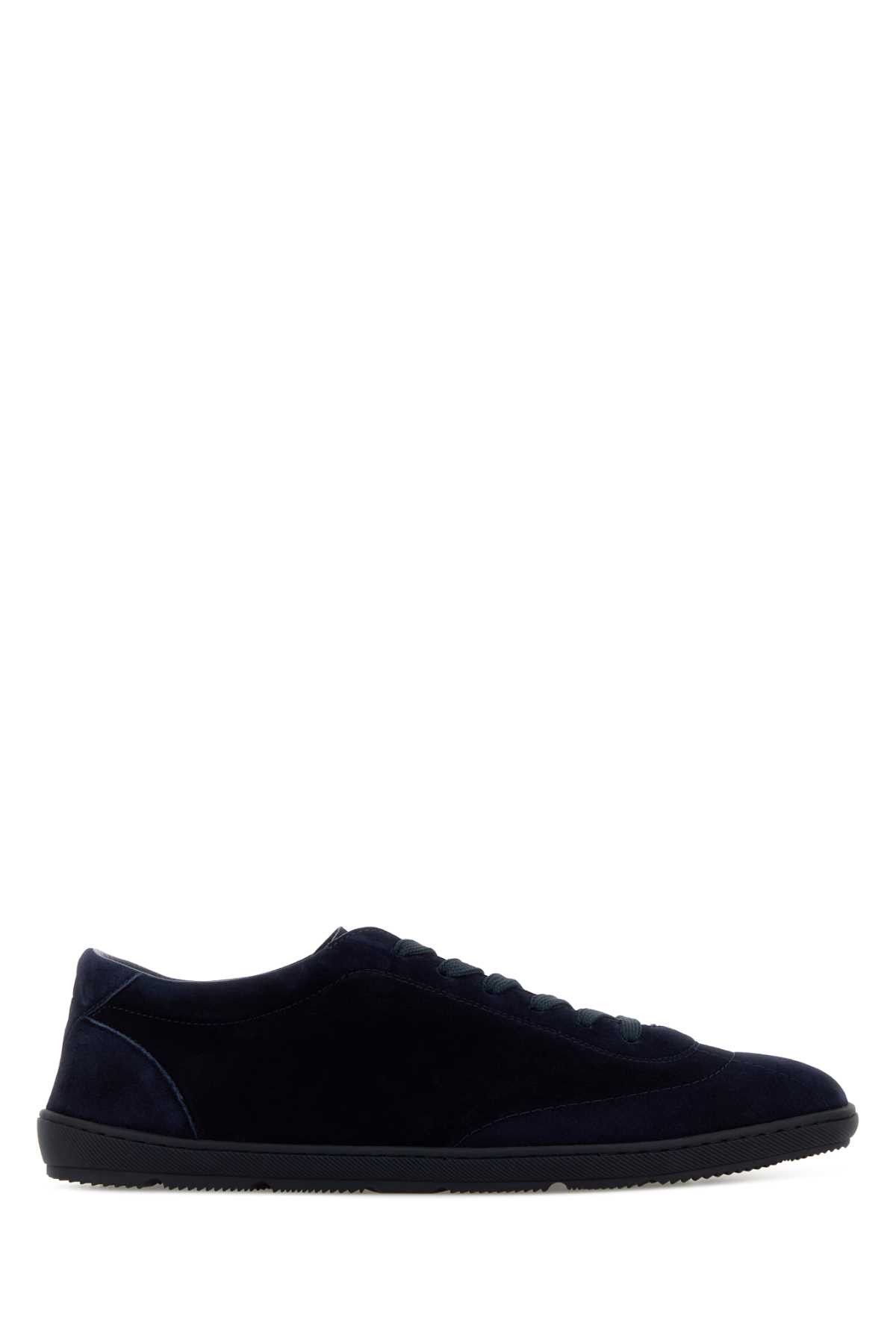 Brunello Cucinelli Midnight Blue Suede Sneakers Size US 10.5 / EU 43-44 - 1 Thumbnail