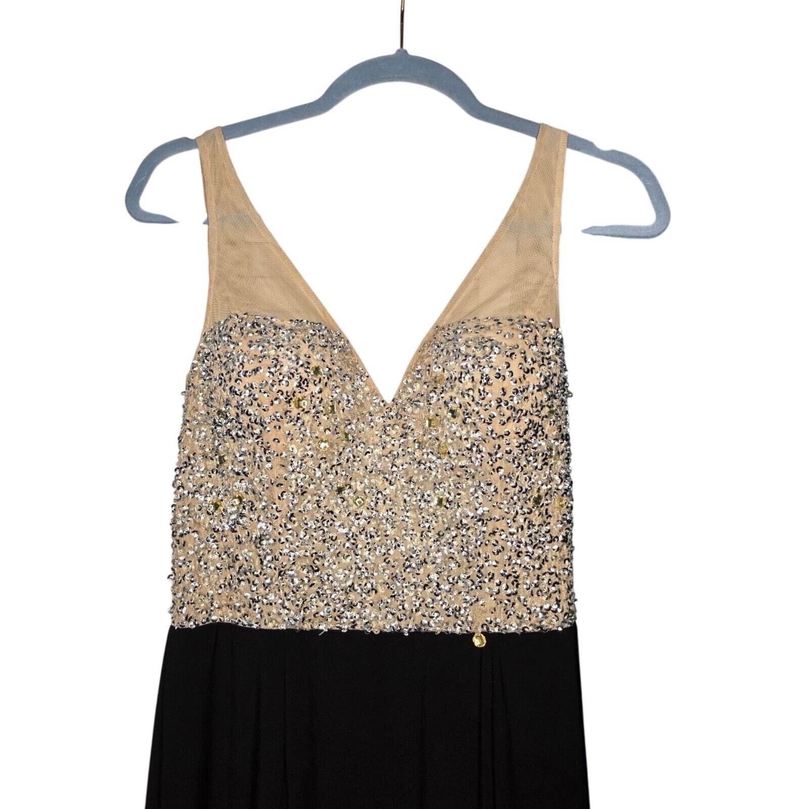 Adrianna Papell Adrianna Papell Beaded Gown V-Neck Sleeveless Dress Size 6 Size M / US 6-8 / IT 42-44 - 5 Thumbnail