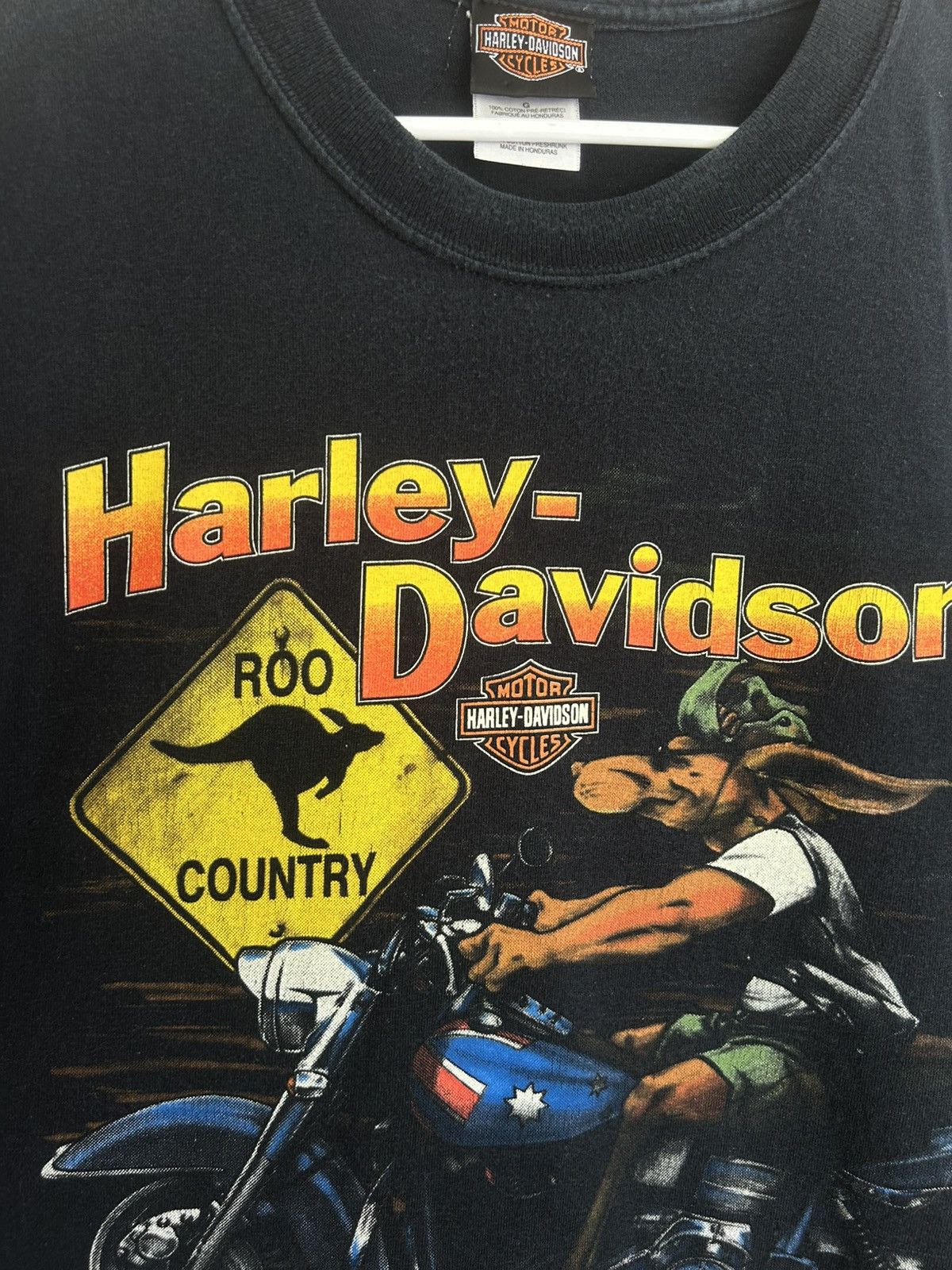 Harley Davidson Vintage 1992 Harley Davidson Australia Kangaroo Graphic Tee Size US L / EU 52-54 / 3 - 5 Thumbnail