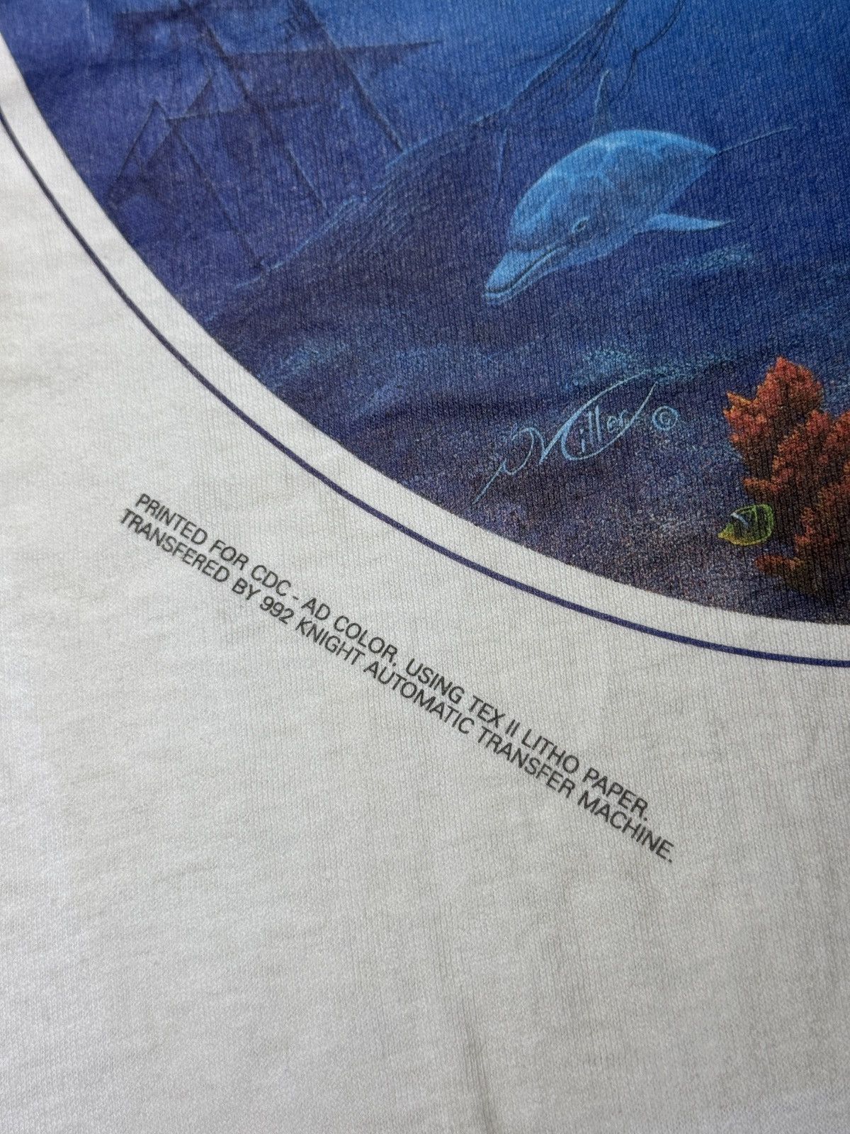 Vintage Visions Of Dawn David Miller Ocean 90s Art Tee T Shirt Large Size US L / EU 52-54 / 3 - 3 Thumbnail
