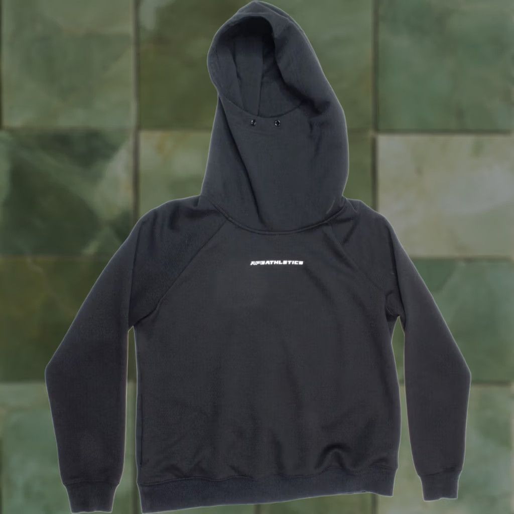 Vintage Ape Athletics Hoodie Womens L Black Scuba Neck Pullover Long Sleeve Gym Active Size L / US 10 / IT 46 - 1 Thumbnail