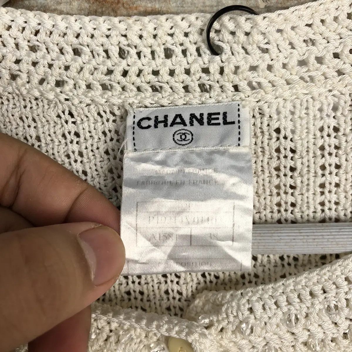 Chanel DL Chanel vintage crochet White Knitwear #A1717 Size XS / US 0-2 / IT 36-38 - 10 Thumbnail
