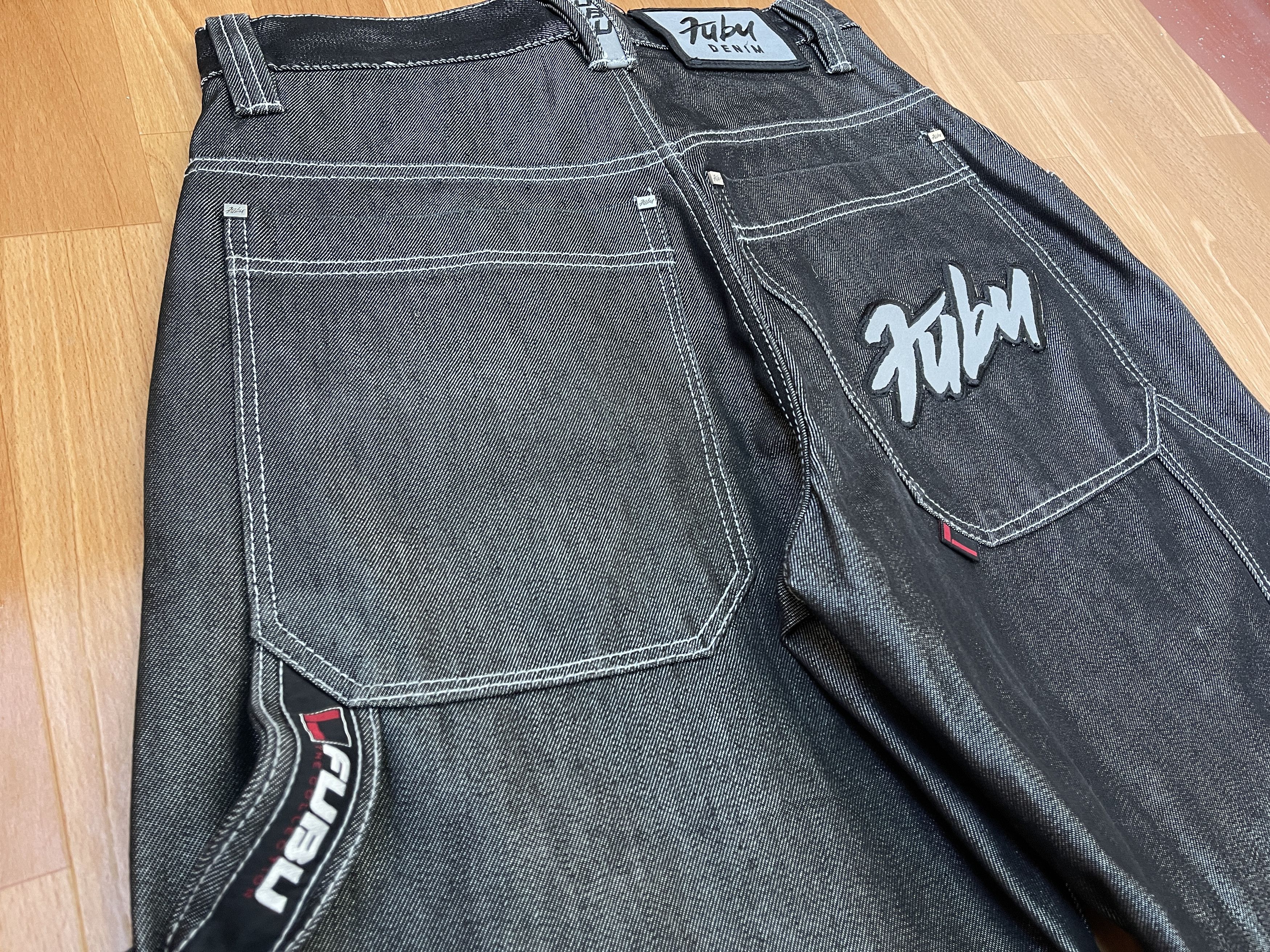 Fubu FUBU jeans shiny vintage baggy jeans silver metallic size 30 Size US 30 / EU 46 - 6 Thumbnail