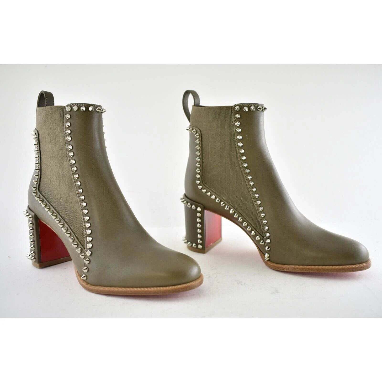 Christian Louboutin Christian Louboutin Out Line Spike 70 Silex Grey Leather Size US 6.5 / IT 36.5 - 4 Thumbnail