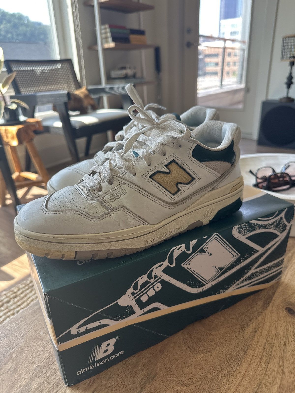 Aime Leon Dore Aime Leon Dore Green/Yellow 550 Size 9 Size US 9 / EU 42 - 1 Thumbnail