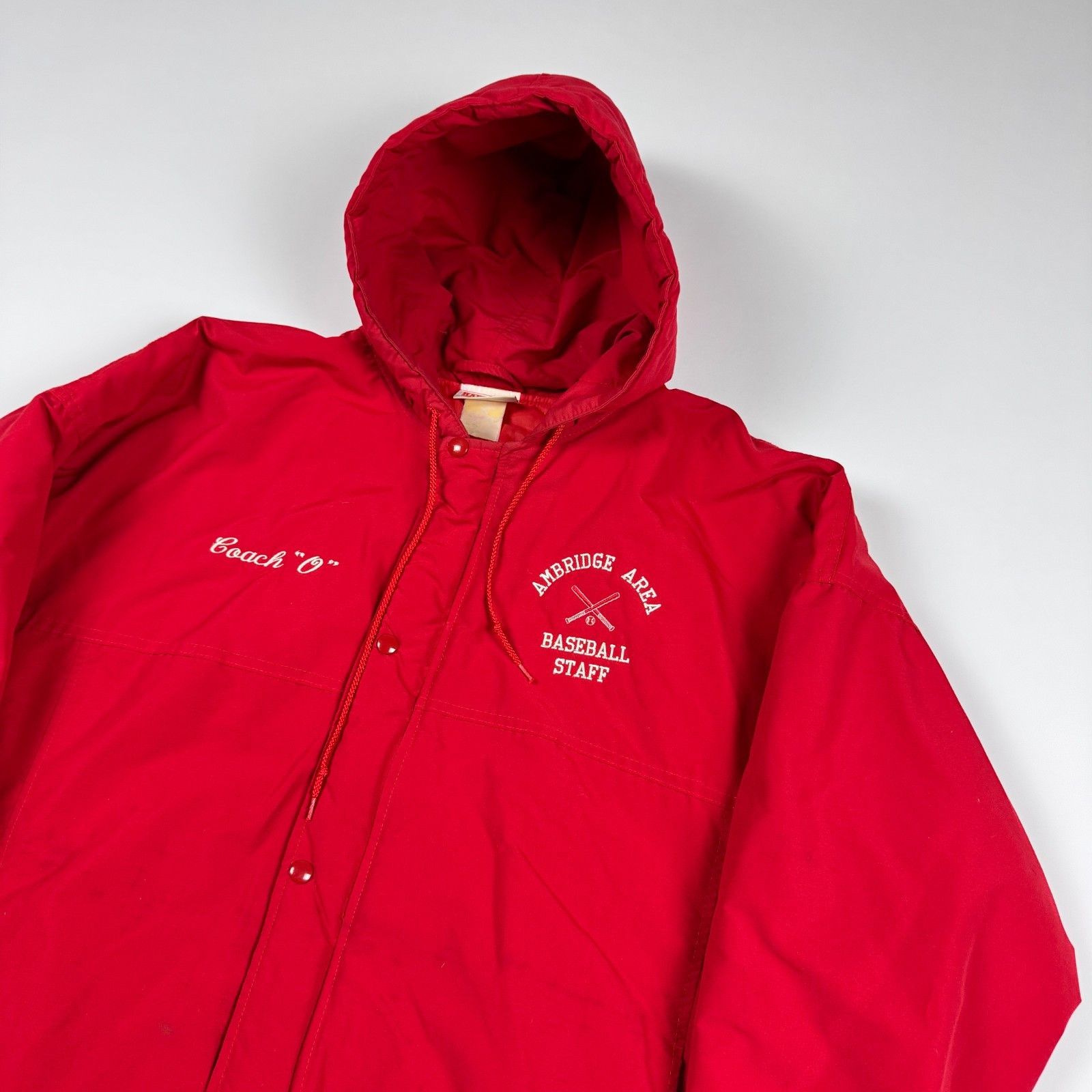 Vintage Vtg 90s Baseball Jacket XL Red USA Made Hartwell Ambridge Size US XL / EU 56 / 4 - 2 Thumbnail