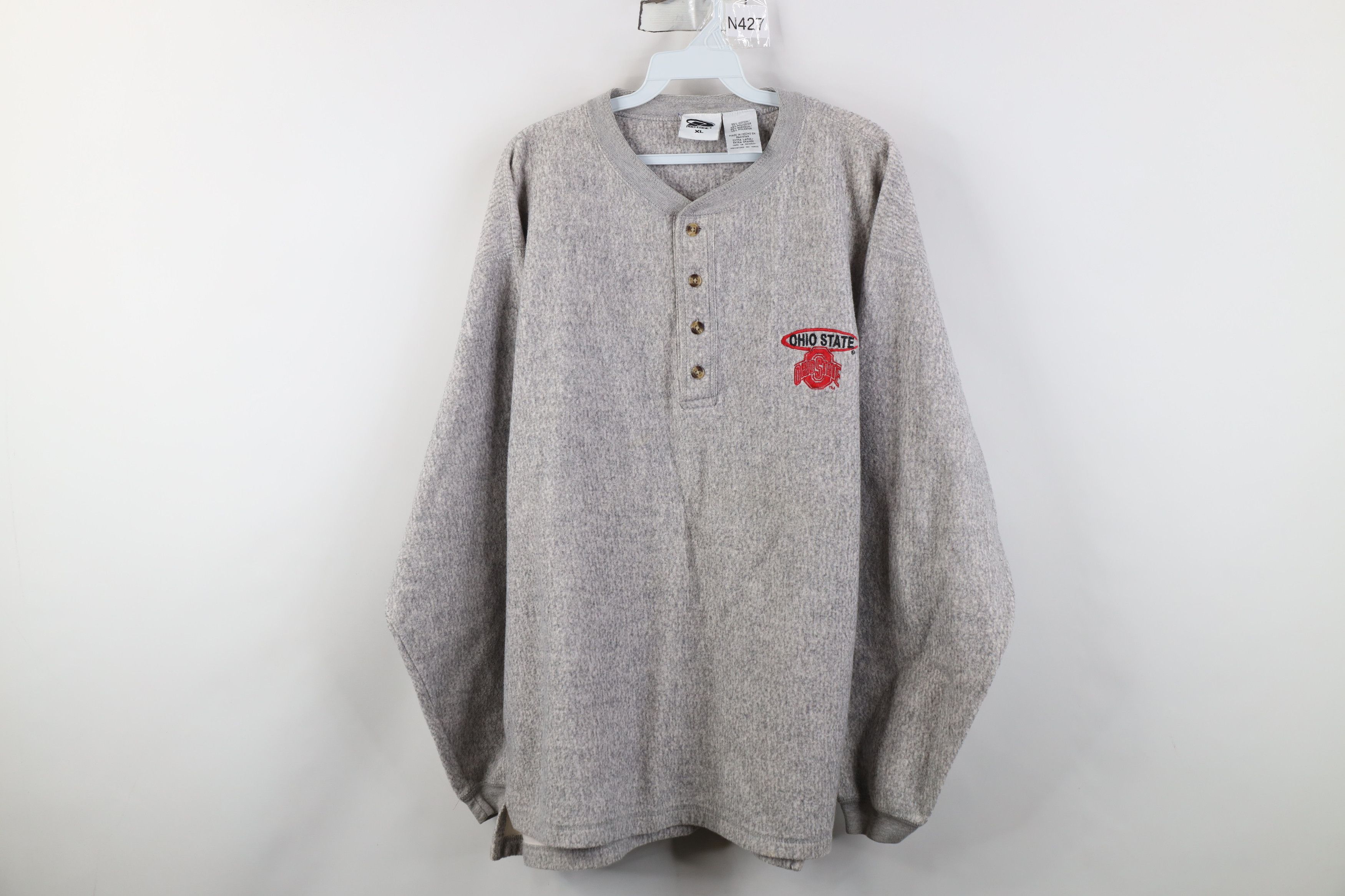 Vintage Vintage 90s Ohio State University Reverse Fleece Sweatshirt Size US XL / EU 56 / 4 - 1 Thumbnail